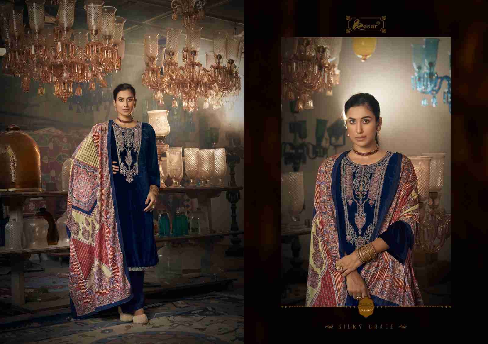 Wahida By Kesar 190-001 To 190-006 Series Beautiful Festive Suits Colorful Stylish Fancy Casual Wear & Ethnic Wear Pure Viscose Velvet Dresses At Wholesale Price