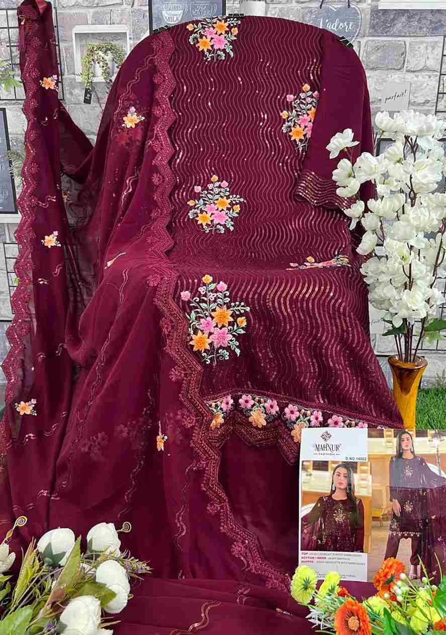 Emaan Adeel Premium Collection Vol-14 By Mahnur Fashion 14001 To 14003 Series Beautiful Pakistani Suits Colorful Stylish Fancy Casual Wear & Ethnic Wear Heavy Georgette With Embroidered Dresses At Wholesale Price