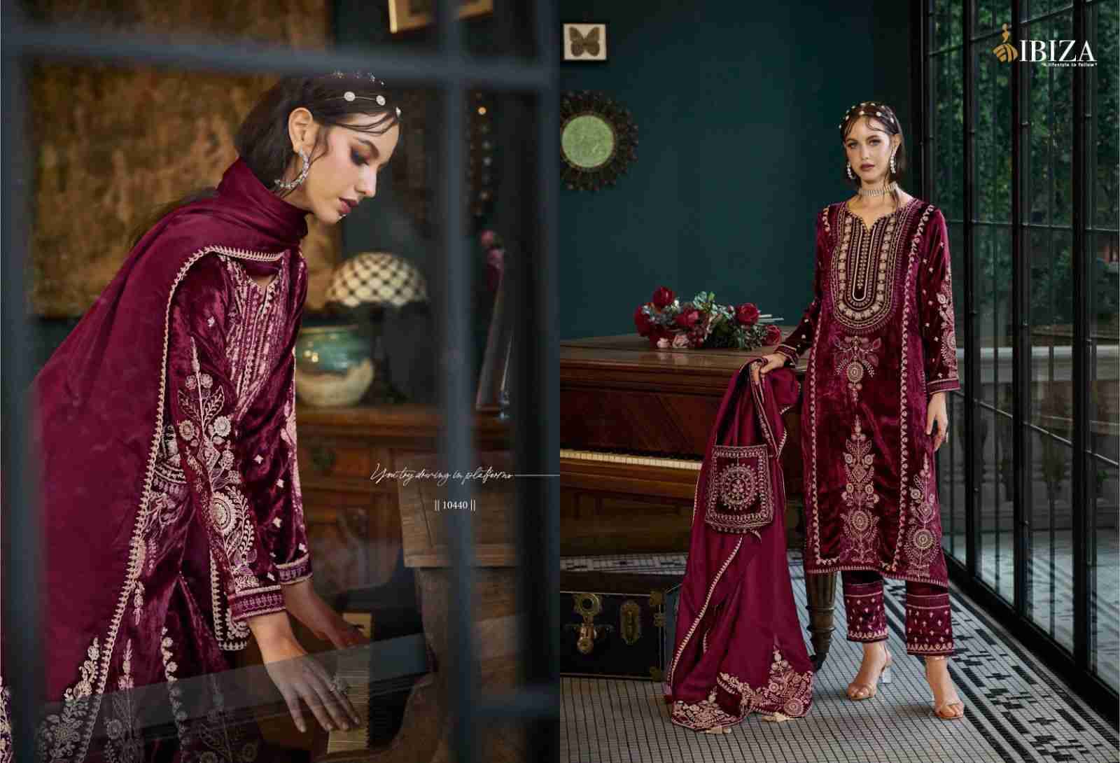 Zairah By Ibiza 10435 To 10442 Series Beautiful Festive Suits Colorful Stylish Fancy Casual Wear & Ethnic Wear Pure Viscose Velvet Dresses At Wholesale Price