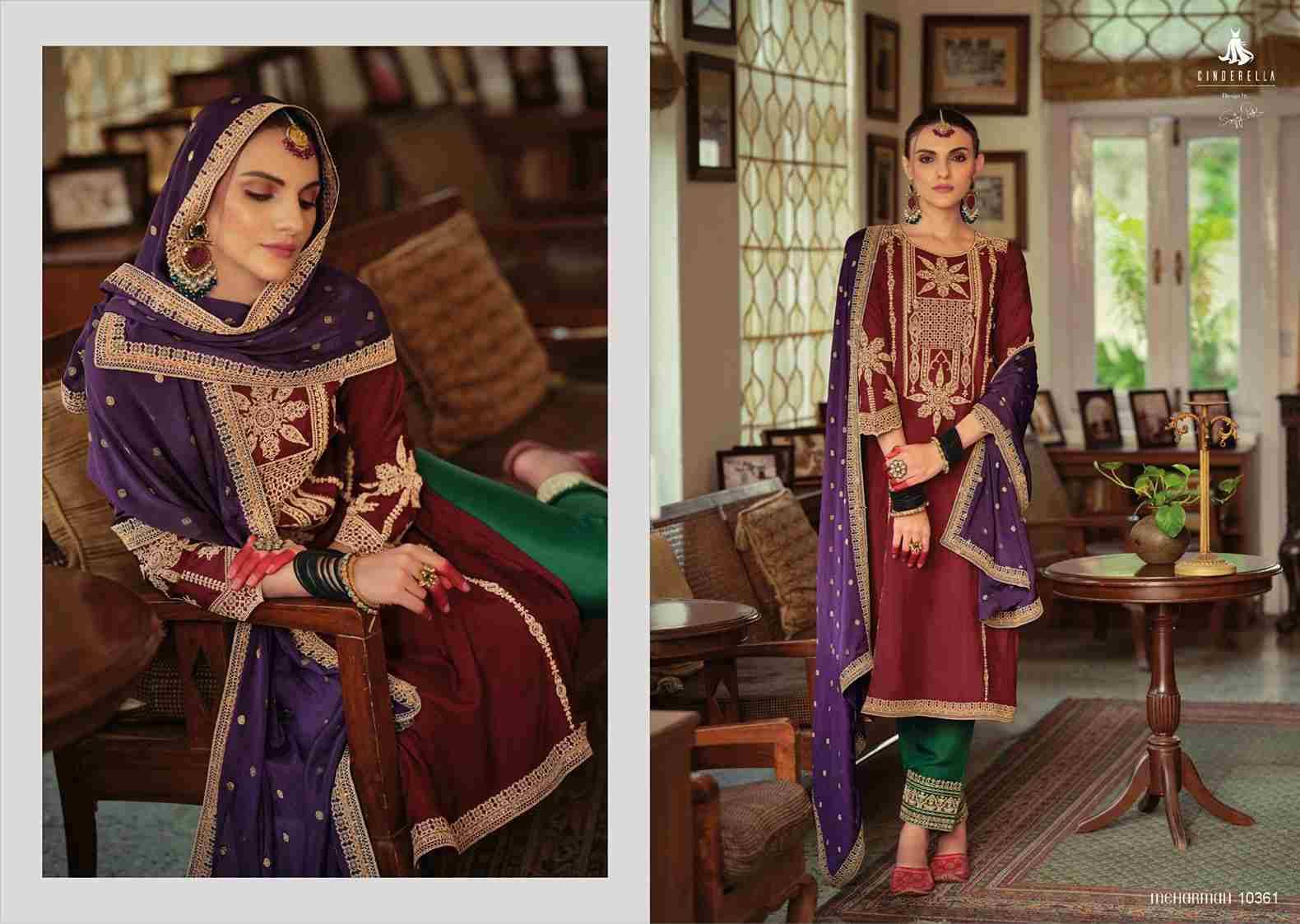 Raj Bari By Cinderella 10361 To 10366 Series Beautiful Festive Suits Colorful Stylish Fancy Casual Wear & Ethnic Wear Pure Bemberg Silk Dresses At Wholesale Price