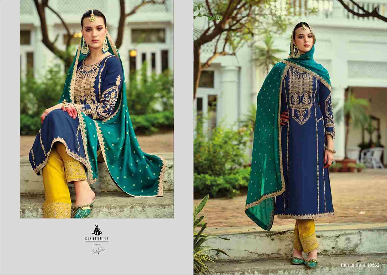 Raj Bari By Cinderella 10361 To 10366 Series Beautiful Festive Suits Colorful Stylish Fancy Casual Wear & Ethnic Wear Pure Bemberg Silk Dresses At Wholesale Price