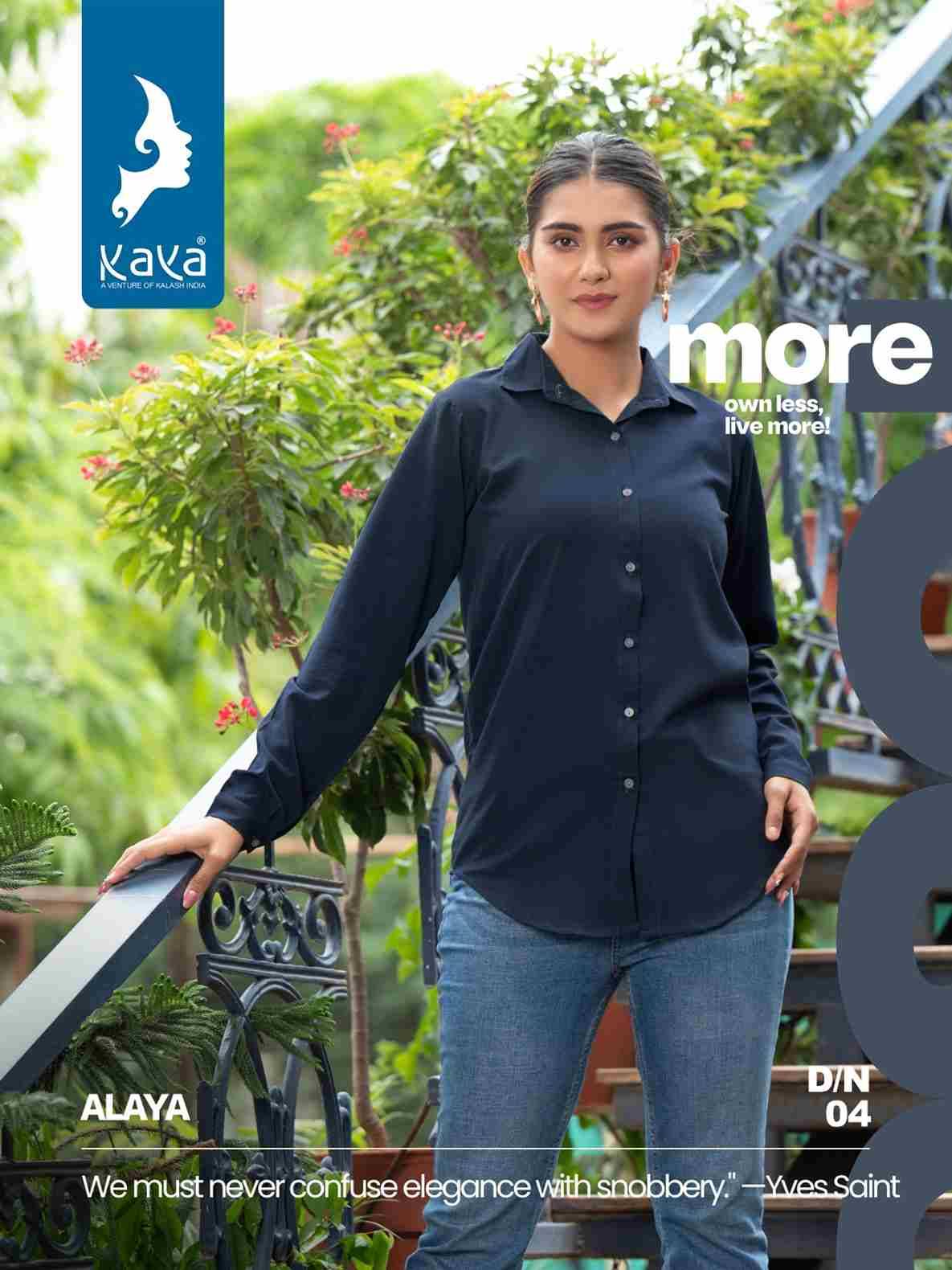 Alaya By Kaya 01 To 08 Series Designer Stylish Fancy Colorful Beautiful Party Wear & Ethnic Wear Collection Poly Lycra Tops At Wholesale Price