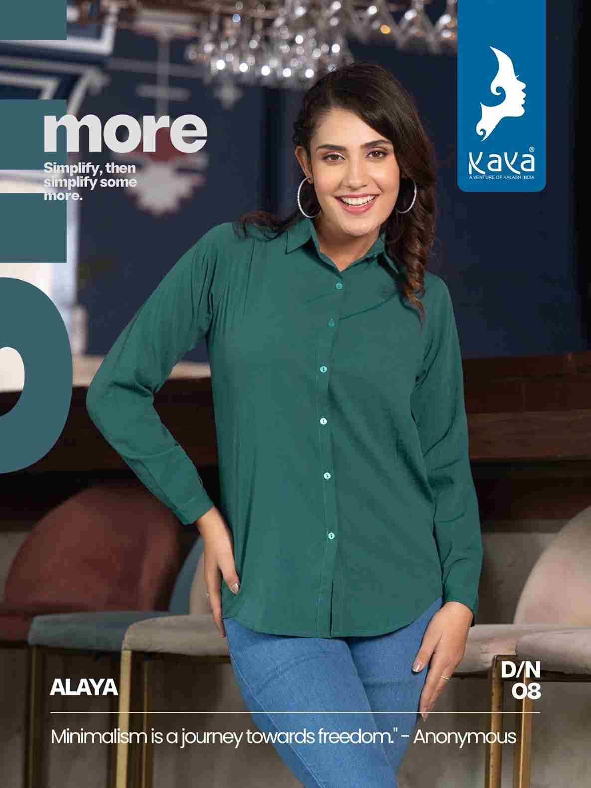 Alaya By Kaya 01 To 08 Series Designer Stylish Fancy Colorful Beautiful Party Wear & Ethnic Wear Collection Poly Lycra Tops At Wholesale Price