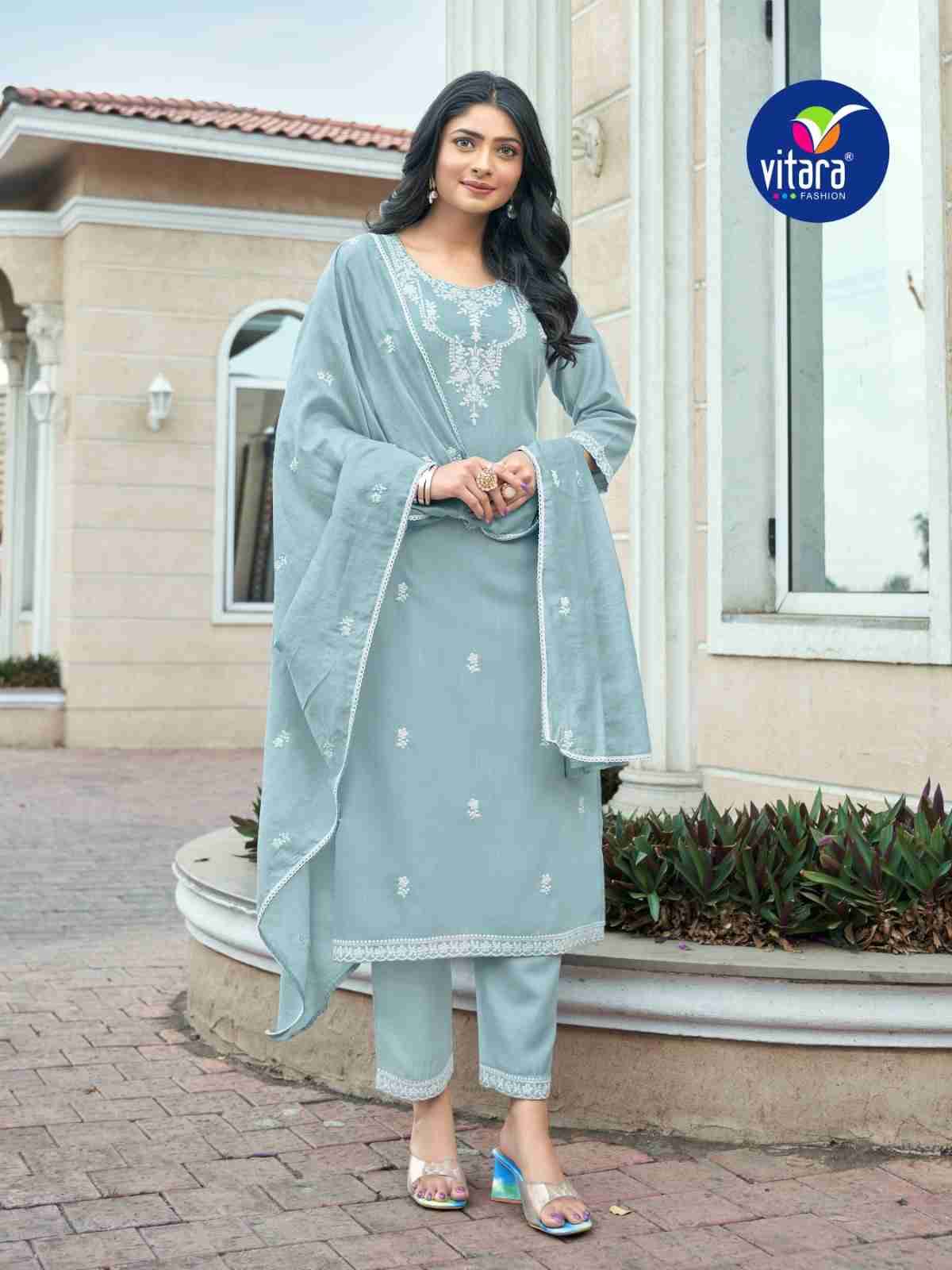 Ornet By Vitara 1001 To 1004 Series Beautiful Festive Suits Colorful Stylish Fancy Casual Wear & Ethnic Wear Slub Cotton Dresses At Wholesale Price