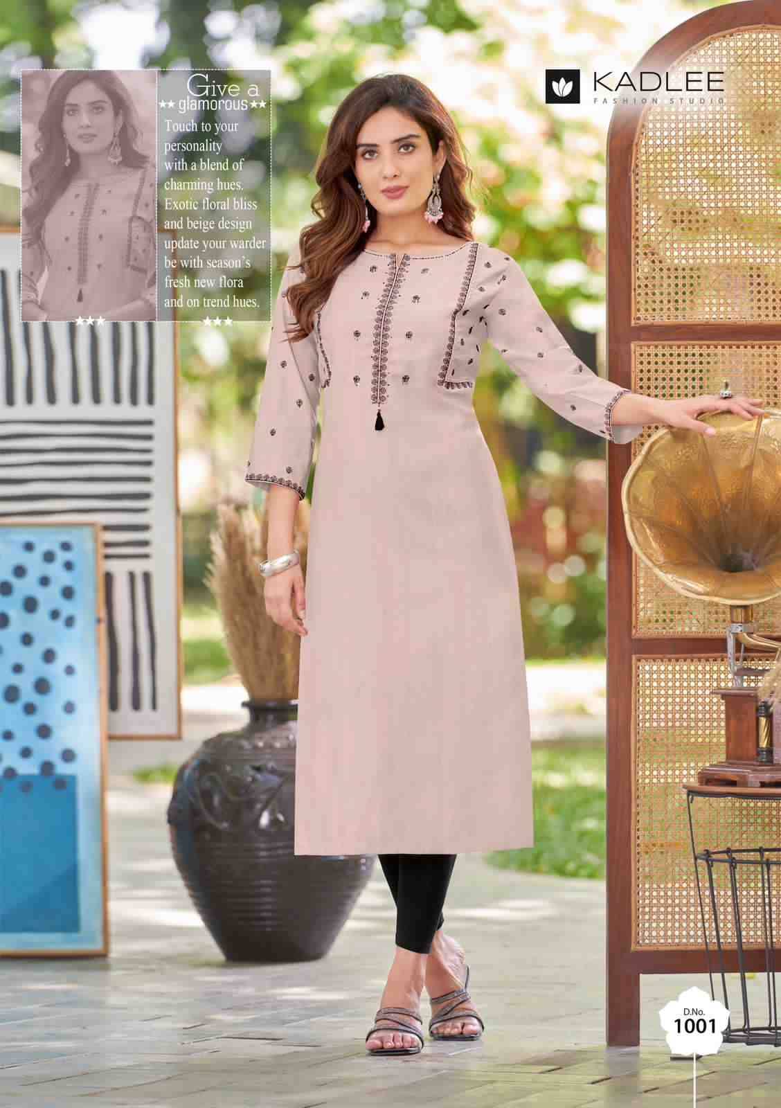 Morni By Kadlee 1001 To 1006 Series Designer Stylish Fancy Colorful Beautiful Party Wear & Ethnic Wear Collection Heavy Rayon Embroidered Kurtis At Wholesale Price