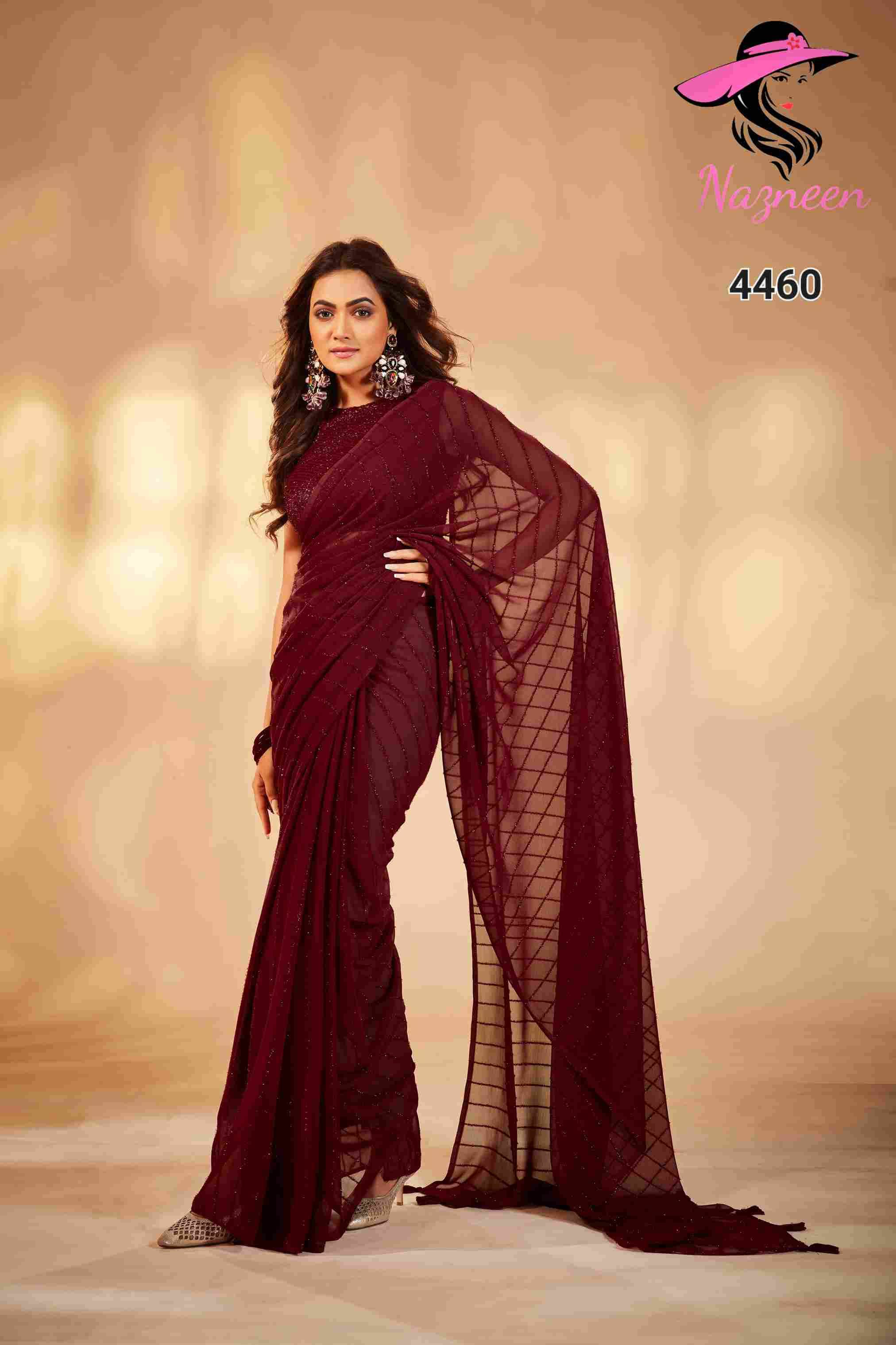 Swarna Vol-1 By Nazneen 4459 To 4461 Series Indian Traditional Wear Collection Beautiful Stylish Fancy Colorful Party Wear & Occasional Wear Georgette Sarees At Wholesale Price
