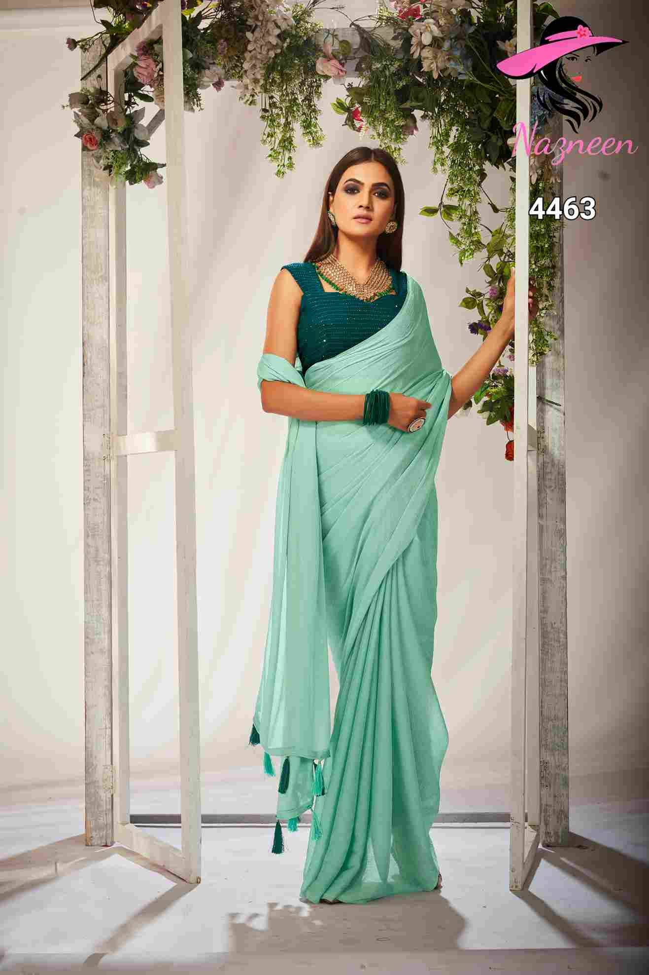Swarna Vol-2 By Nazneen 4462 To 4464 Series Indian Traditional Wear Collection Beautiful Stylish Fancy Colorful Party Wear & Occasional Wear Kiwi Crush Sarees At Wholesale Price
