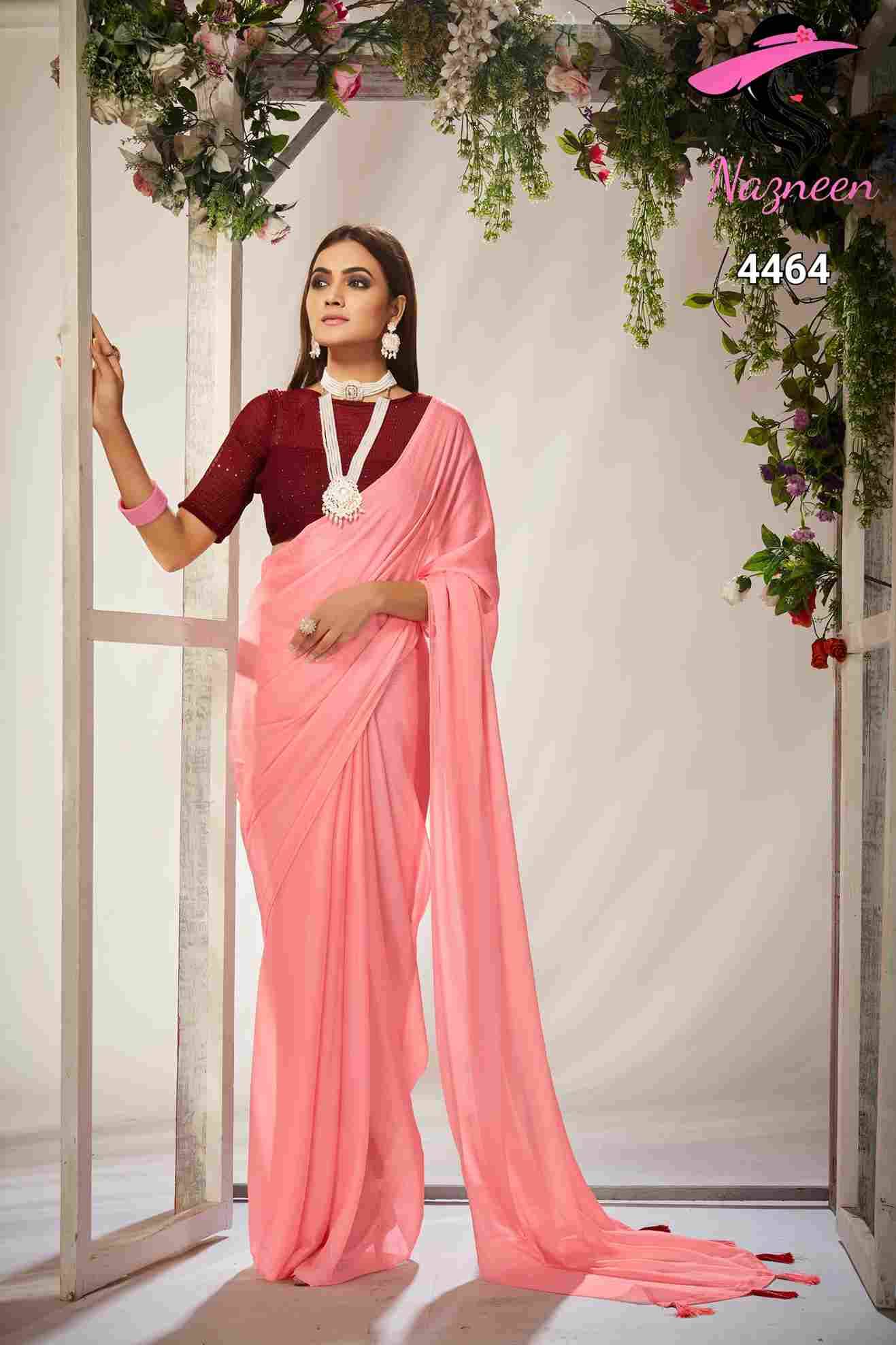 Swarna Vol-2 By Nazneen 4462 To 4464 Series Indian Traditional Wear Collection Beautiful Stylish Fancy Colorful Party Wear & Occasional Wear Kiwi Crush Sarees At Wholesale Price