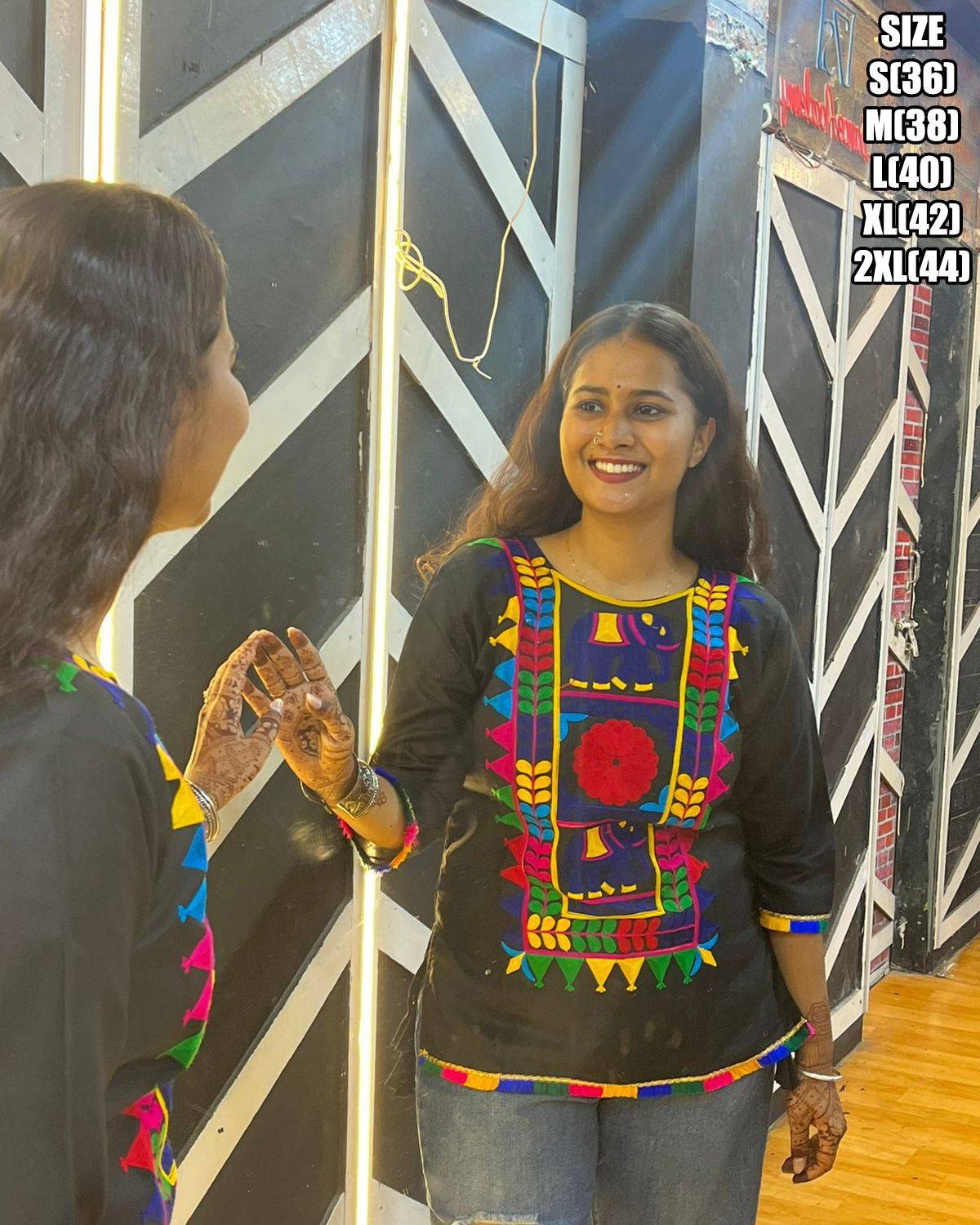 Navratri Tops By Kaamiri 01 To 02 Series Designer Stylish Fancy Colorful Beautiful Party Wear & Ethnic Wear Collection Cotton Embroidered Tops At Wholesale Price