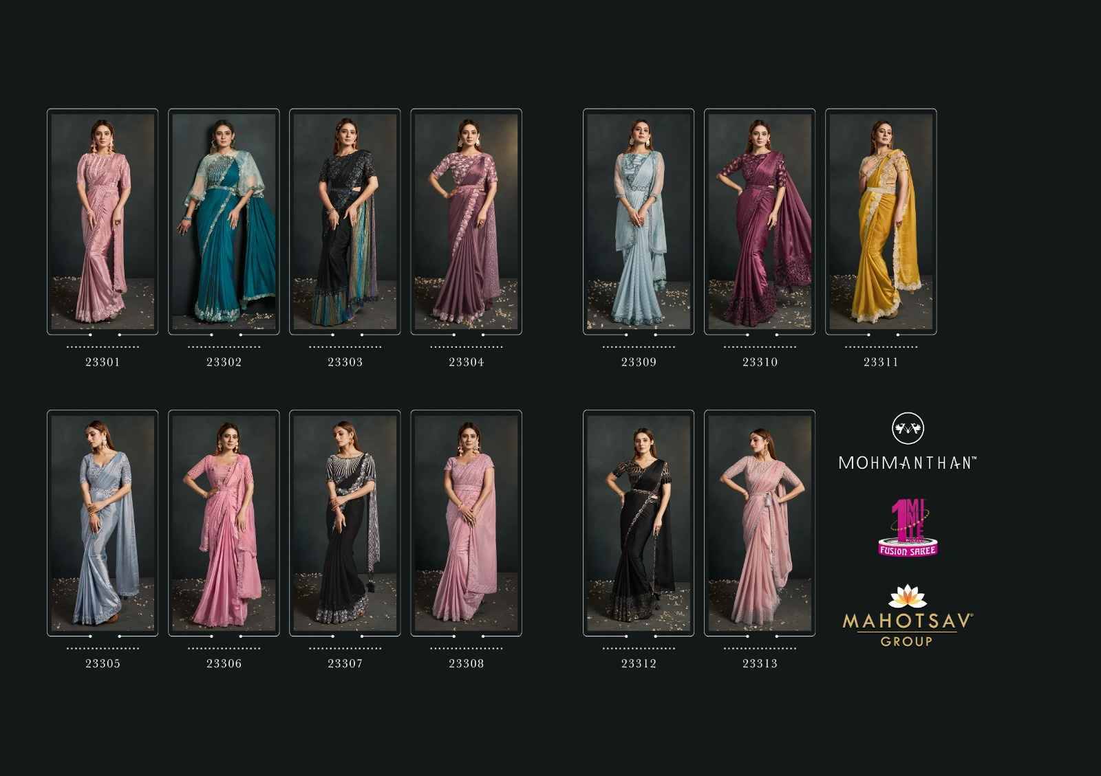 Enigma By Mohmanthan 23301 To 23313 Series Indian Traditional Wear Collection Beautiful Stylish Fancy Colorful Party Wear & Occasional Wear Fancy Sarees At Wholesale Price