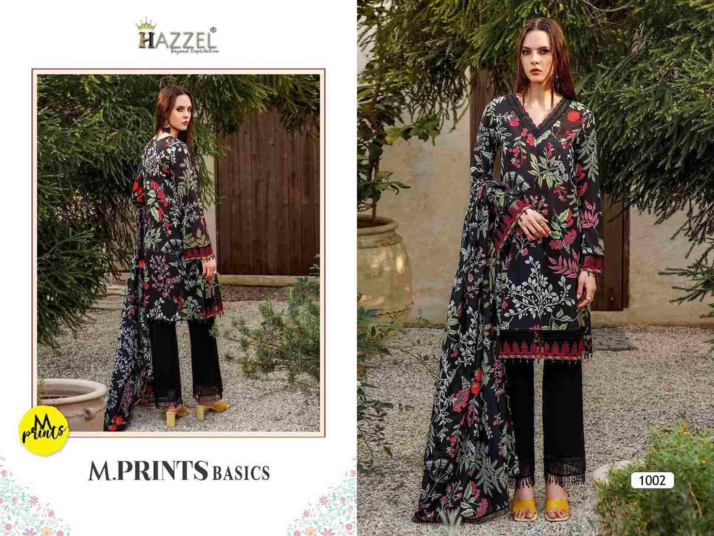 M.Prints Basics By Hazzel 1001 To 1003 Series Designer Pakistani Suits Beautiful Fancy Stylish Colorful Party Wear & Occasional Wear Pure Cotton Print Embroidery Dresses At Wholesale Price