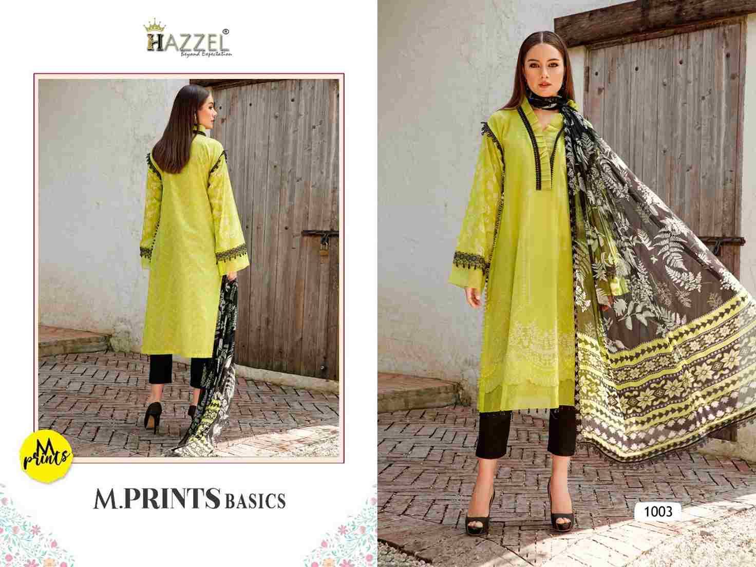 M.Prints Basics By Hazzel 1001 To 1003 Series Designer Pakistani Suits Beautiful Fancy Stylish Colorful Party Wear & Occasional Wear Pure Cotton Print Embroidery Dresses At Wholesale Price