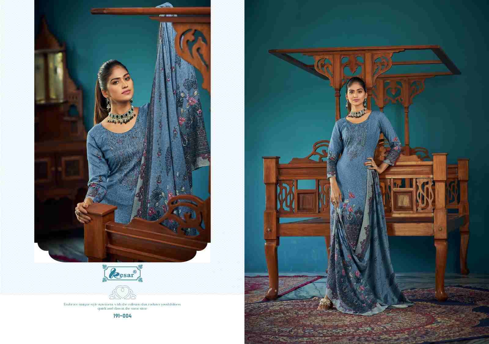 Amira By Kesar 191-001 To 191-006 Series Beautiful Festive Suits Colorful Stylish Fancy Casual Wear & Ethnic Wear Whoolan Dresses At Wholesale Price