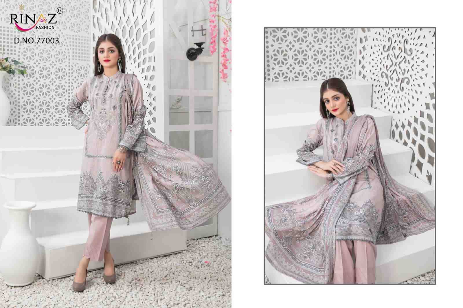 Mehmal Vol-2 By Rinaz Fashion 77001 To 77008 Series Beautiful Pakistani Suits Colorful Stylish Fancy Casual Wear & Ethnic Wear Cambric Cotton Print With Embroidered Dresses At Wholesale Price