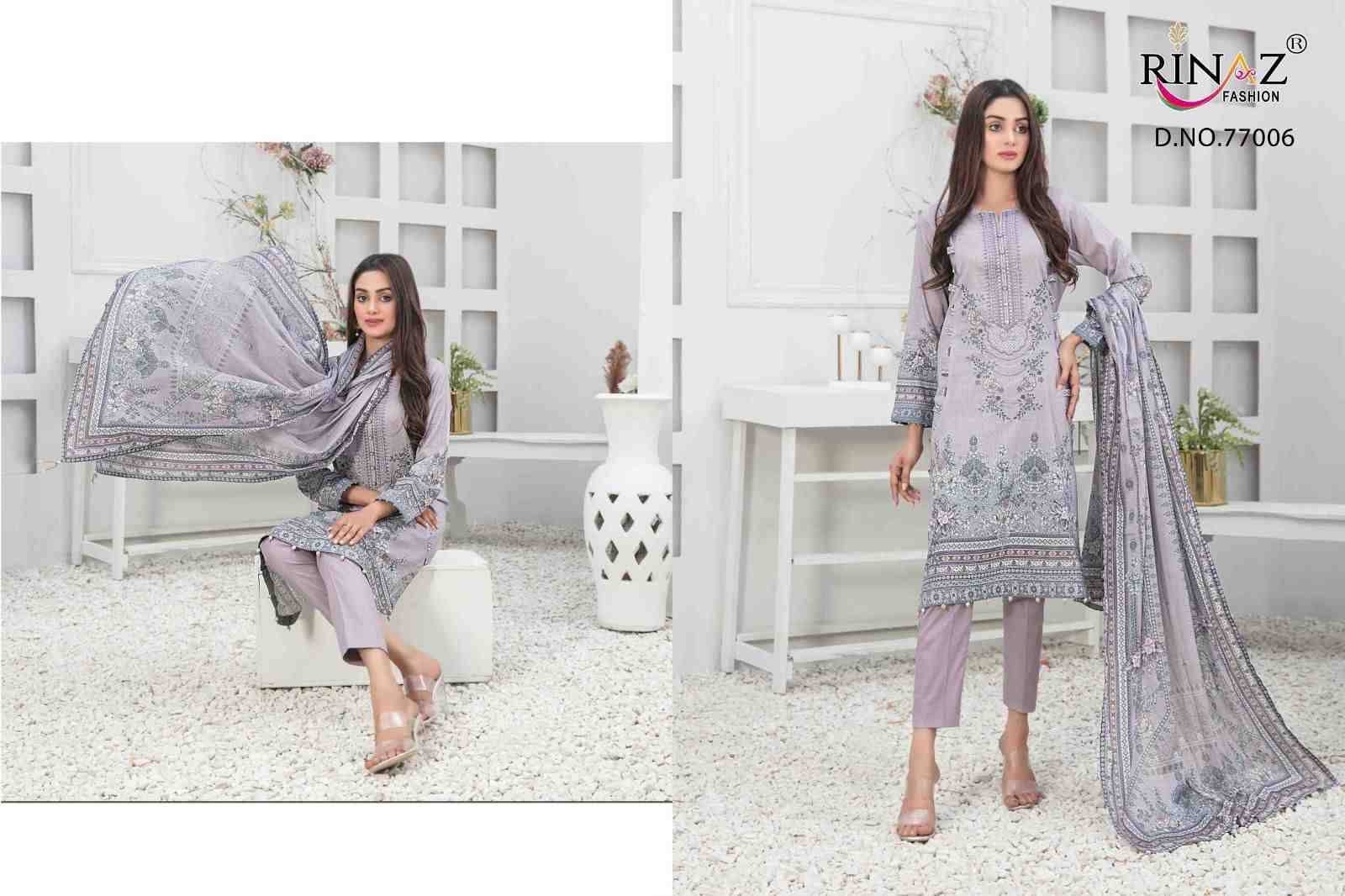 Mehmal Vol-2 By Rinaz Fashion 77001 To 77008 Series Beautiful Pakistani Suits Colorful Stylish Fancy Casual Wear & Ethnic Wear Cambric Cotton Print With Embroidered Dresses At Wholesale Price