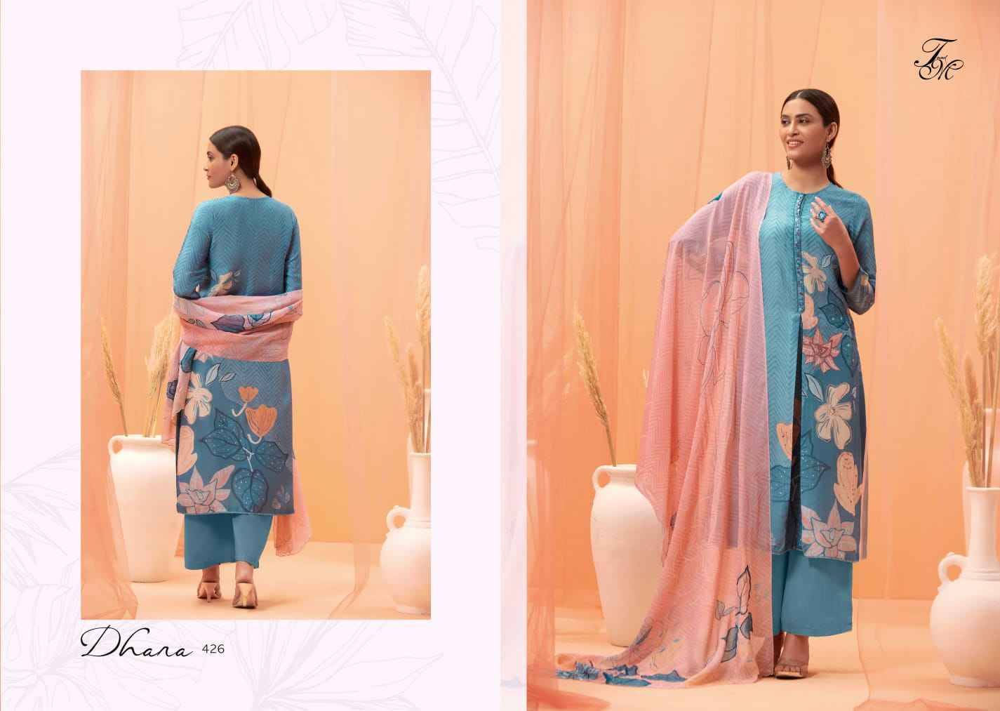 Dhara By T And M Designer Studio Beautiful Stylish Festive Suits Fancy Colorful Casual Wear & Ethnic Wear & Ready To Wear Viscose Digital Print Dresses At Wholesale Price