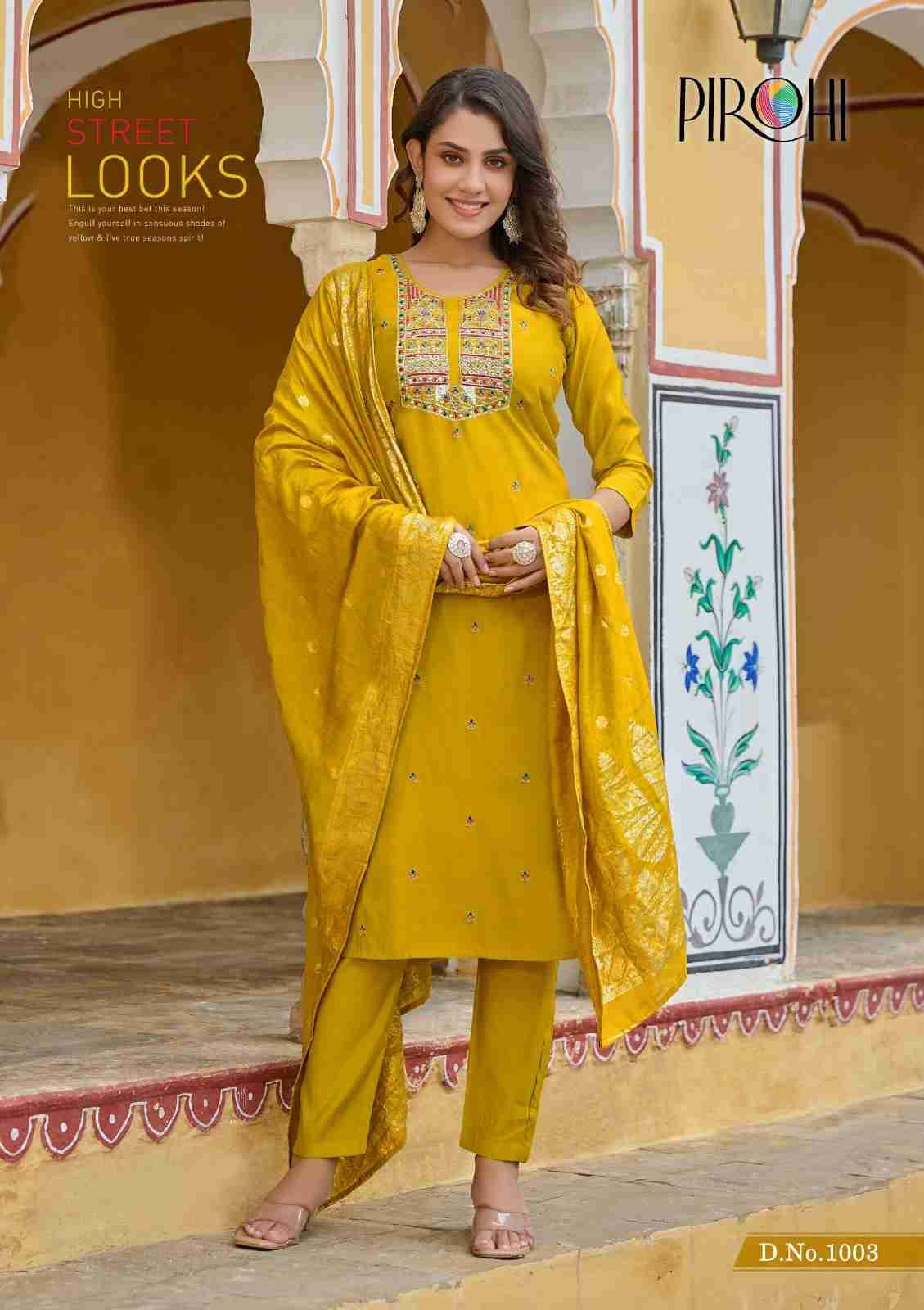 Mahiye By Pirohi 1001 To 1004 Series Beautiful Festive Suits Colorful Stylish Fancy Casual Wear & Ethnic Wear Viscose Silk Dresses At Wholesale Price