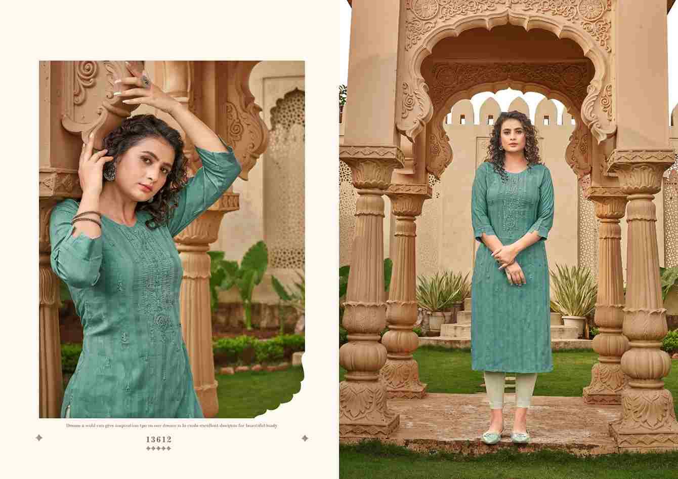 Gravity By Kalaroop 13612 To 13615 Series Designer Stylish Fancy Colorful Beautiful Party Wear & Ethnic Wear Collection Heavy Rayon Embroidered Kurtis At Wholesale Price