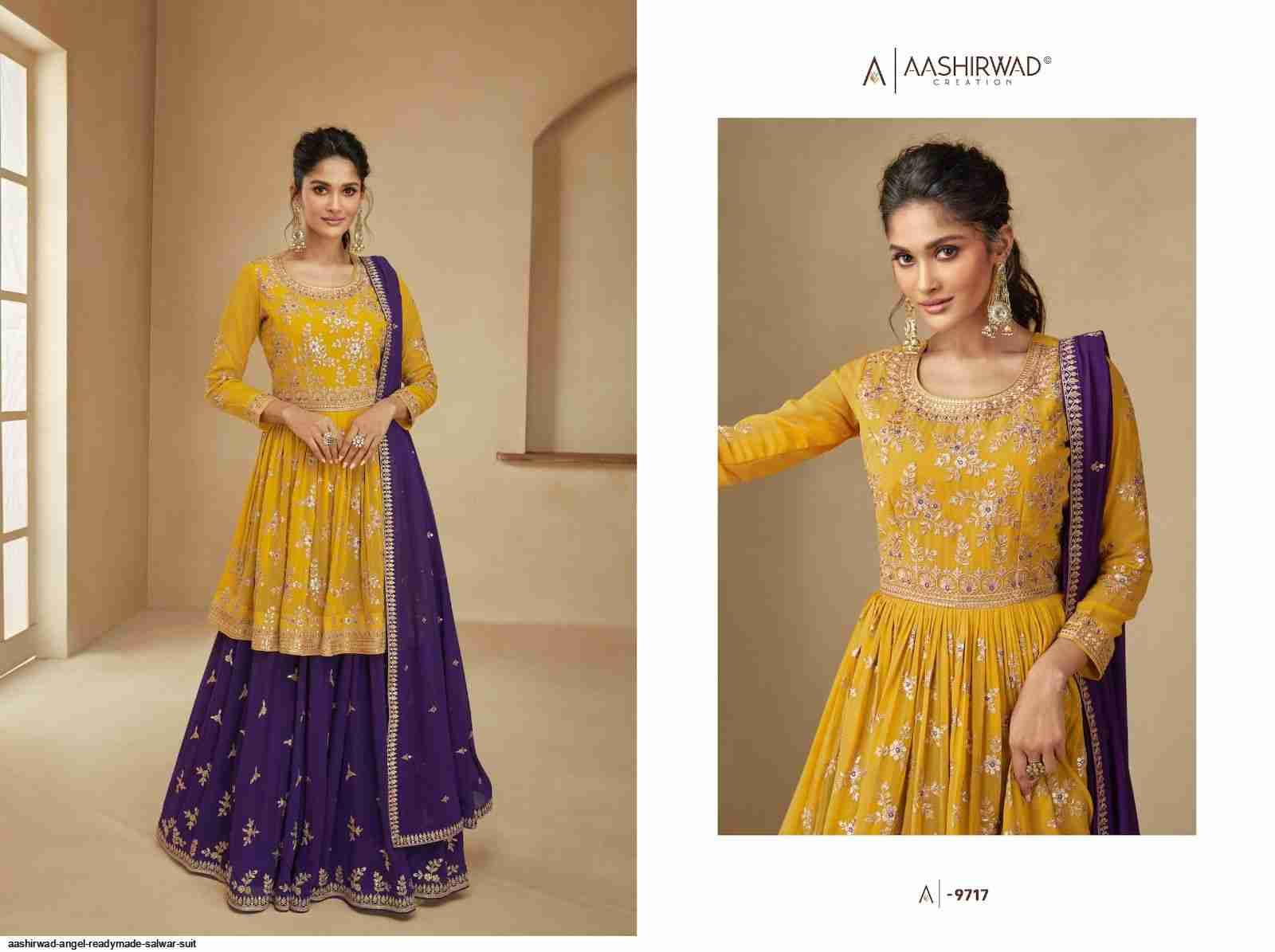 Angel By Aashirwad Creation 9714 To 9718 Series Beautiful Fetsive Suits Stylish Fancy Colorful Casual Wear & Ethnic Wear Georgette Embroidered Dresses At Wholesale Price