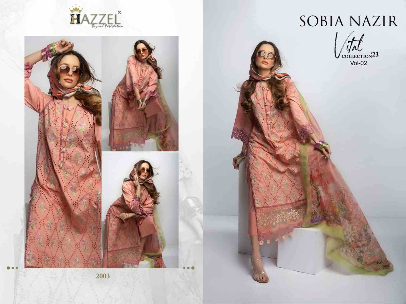 Sobia Nazir Vol-2 By Hazzel 2001 To 2004 Series Beautiful Pakistani Suits Colorful Stylish Fancy Casual Wear & Ethnic Wear Cotton Print With Work Dresses At Wholesale Price