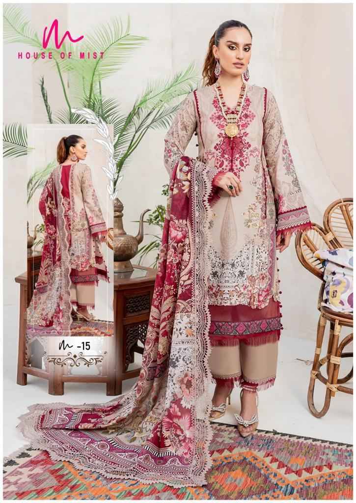 Ghazal Vol-2 By House Of Mist 11 To 16 Series Beautiful Festive Suits Colorful Stylish Fancy Casual Wear & Ethnic Wear Pure Cotton Print Dresses At Wholesale Price