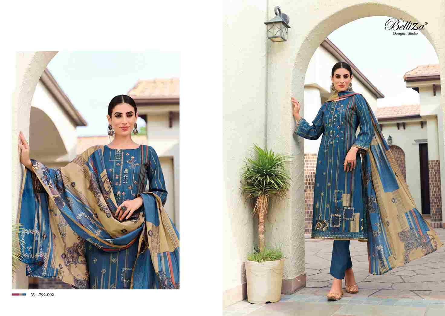 Naira Reloaded By Belliza 792-001 To 792-010 Series Beautiful Stylish Festive Suits Fancy Colorful Casual Wear & Ethnic Wear & Ready To Wear Pure Cotton Print With Work Dresses At Wholesale Price