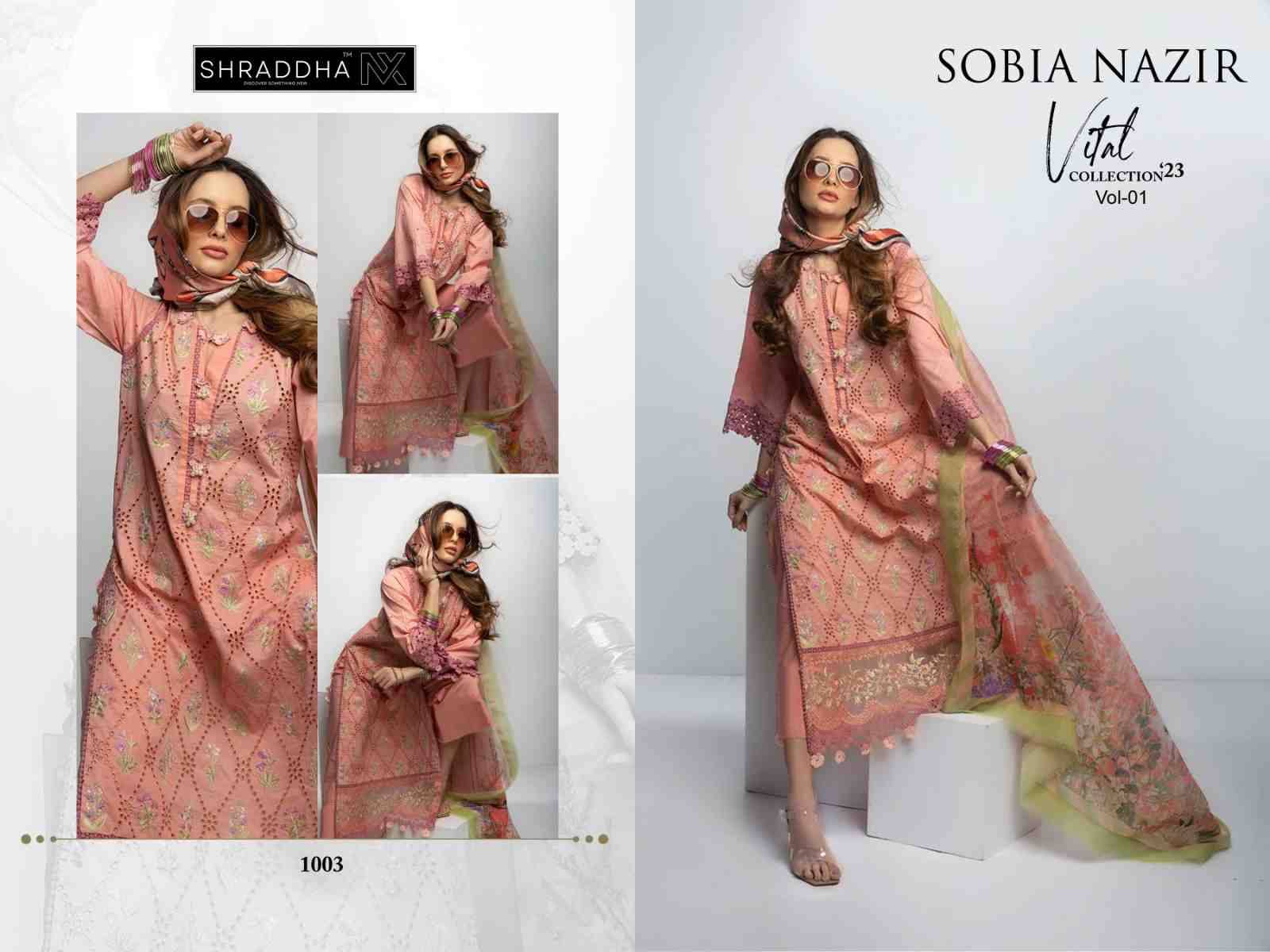 Sobia Nazir Vol-1 By Mahgul 1001 To 1004 Series Beautiful Pakistani Suits Colorful Stylish Fancy Casual Wear & Ethnic Wear Lawn Cotton Print With Embroidered Dresses At Wholesale Price