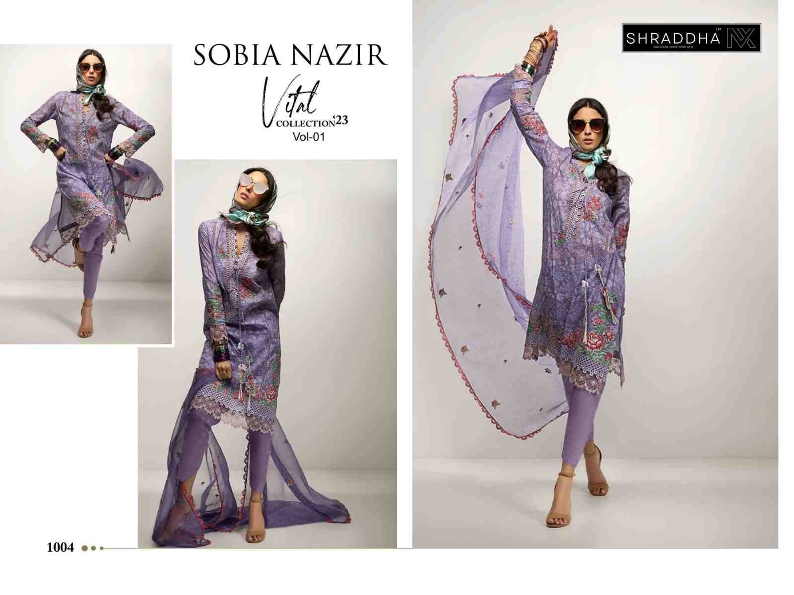 Sobia Nazir Vol-1 By Mahgul 1001 To 1004 Series Beautiful Pakistani Suits Colorful Stylish Fancy Casual Wear & Ethnic Wear Lawn Cotton Print With Embroidered Dresses At Wholesale Price