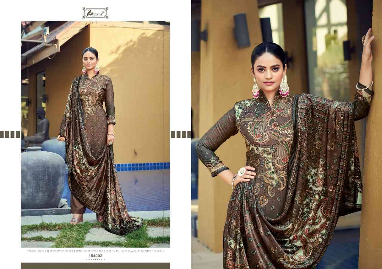 Afsana By Kesar 154001 To 154006 Series Beautiful Stylish Festive Suits Fancy Colorful Casual Wear & Ethnic Wear & Ready To Wear Pure Pashmina Print With Work Dresses At Wholesale Price