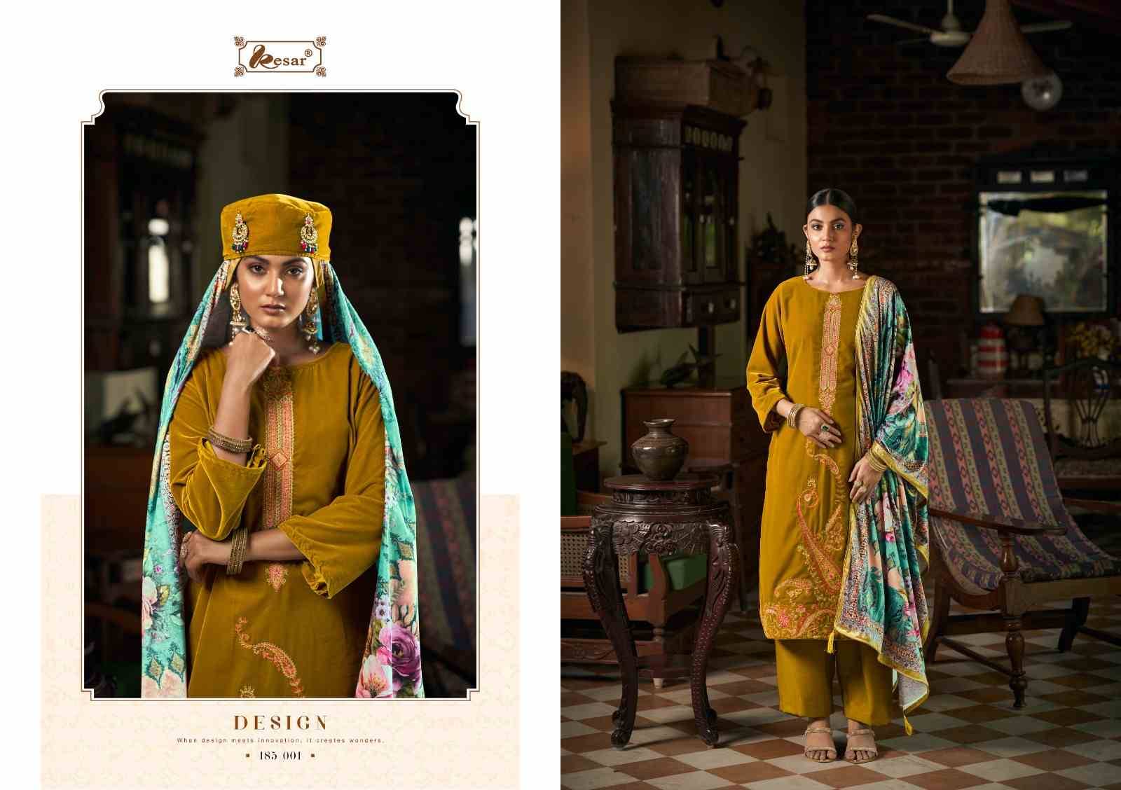 Meenakari By Kesar 185-001 To 185-006 Series Beautiful Stylish Festive Suits Fancy Colorful Casual Wear & Ethnic Wear & Ready To Wear Pure Viscose Velvet Print With Work Dresses At Wholesale Price