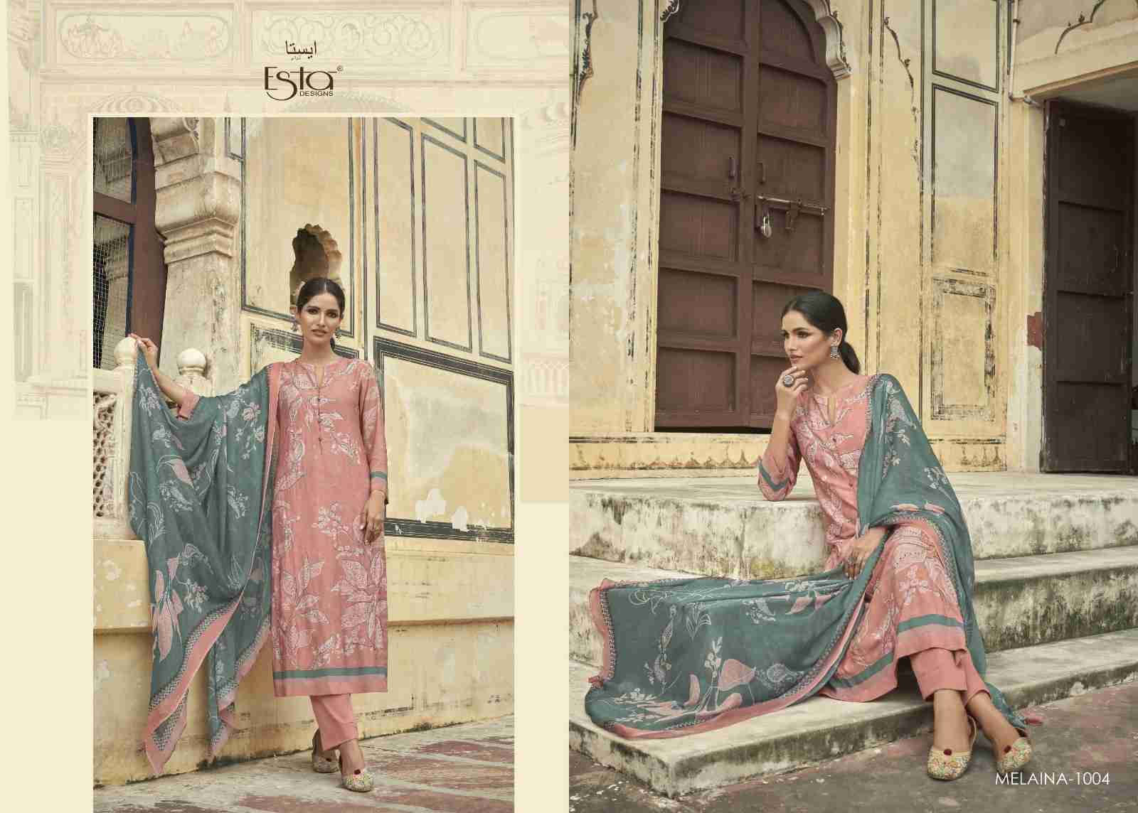 Melaina By Esta Designs 1001 To 1007 Series Beautiful Stylish Festive Suits Fancy Colorful Casual Wear & Ethnic Wear & Ready To Wear Muslin Digital Print Dresses At Wholesale Price