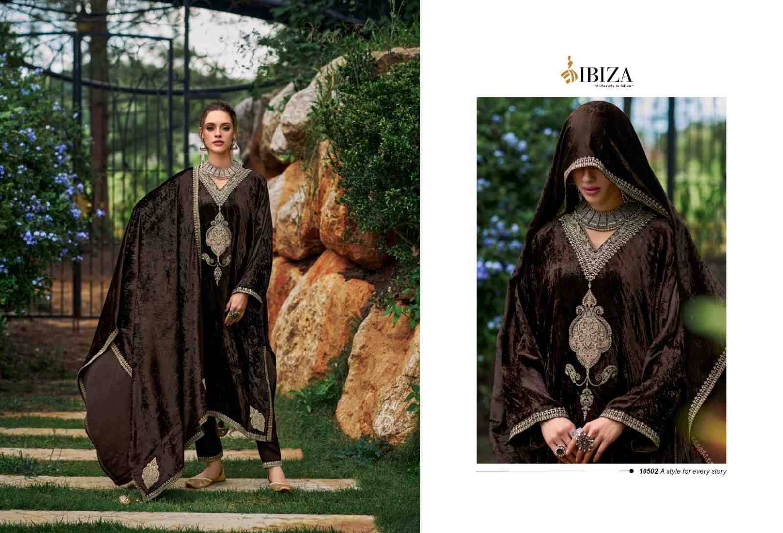 Pherans By Ibiza 10496 To 10503 Series Beautiful Stylish Festive Suits Fancy Colorful Casual Wear & Ethnic Wear & Ready To Wear Pure Viscose Velvet Dresses At Wholesale Price