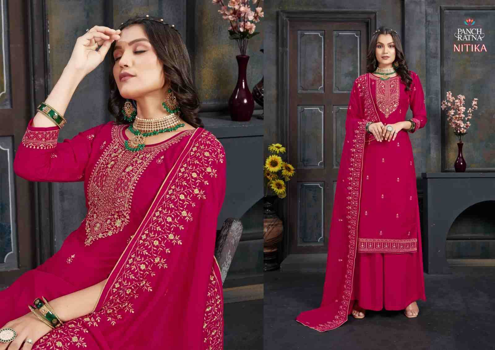 Nitika By Panch Ratna 01 To 04 Series Beautiful Stylish Festive Suits Fancy Colorful Casual Wear & Ethnic Wear & Ready To Wear Premium Silk Dresses At Wholesale Price