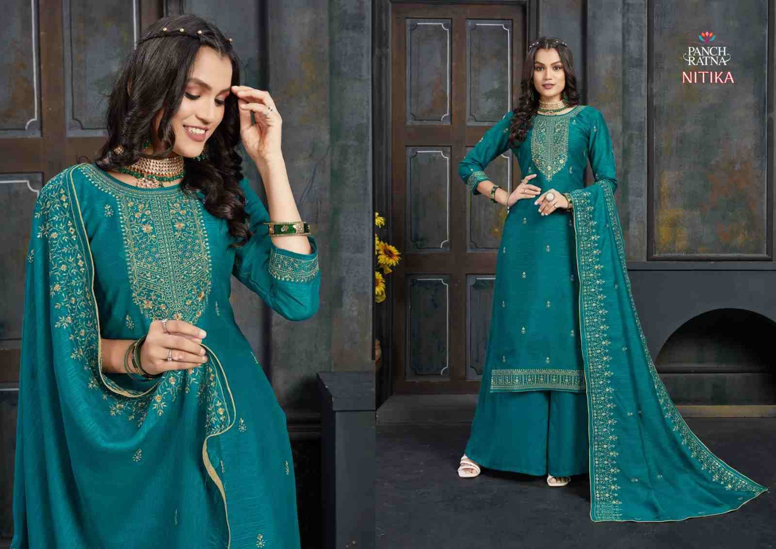 Nitika By Panch Ratna 01 To 04 Series Beautiful Stylish Festive Suits Fancy Colorful Casual Wear & Ethnic Wear & Ready To Wear Premium Silk Dresses At Wholesale Price