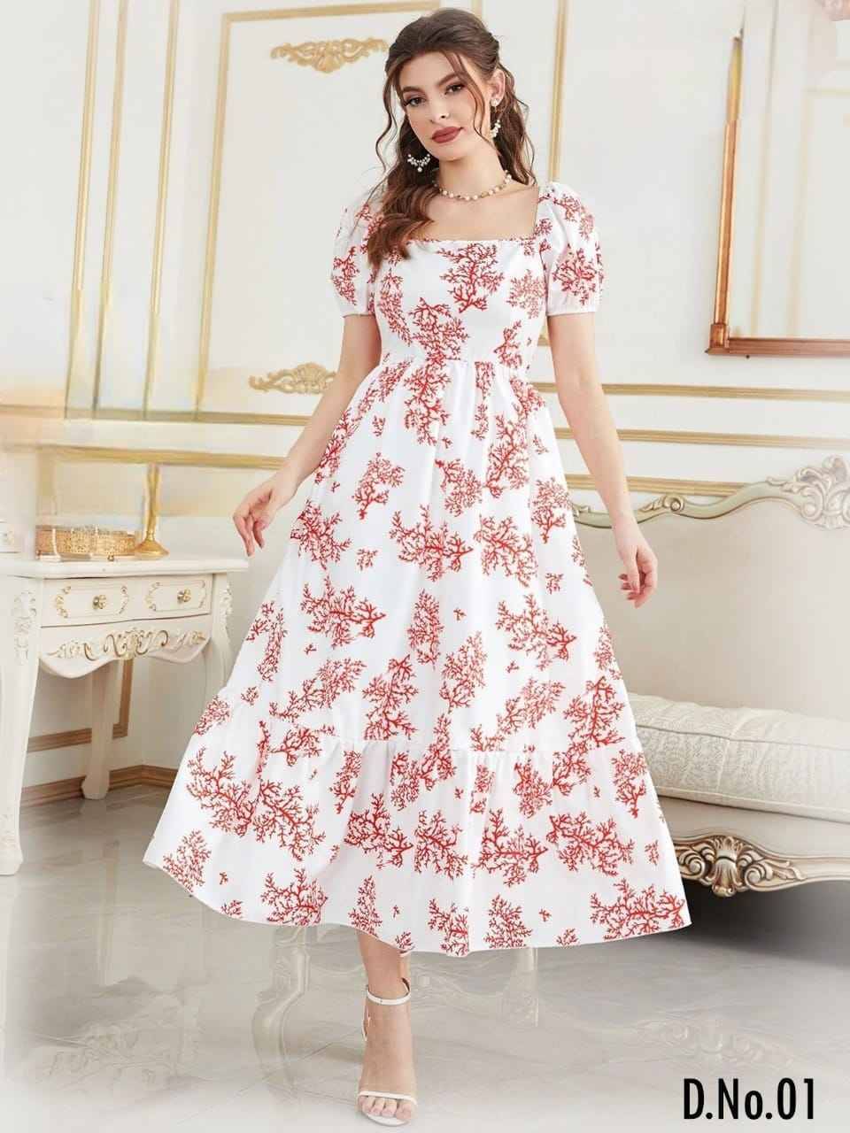 Western By Fashid Wholesale Beautiful Stylish Fancy Colorful Casual Wear & Ethnic Wear Rayon Cotton Gowns At Wholesale Price