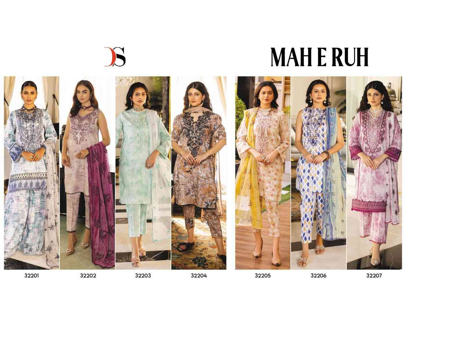 Mah E Ruh By Deepsy Suits 32201 To 32207 Series Beautiful Pakistani Suits Colorful Stylish Fancy Casual Wear & Ethnic Wear Pure Cotton Dresses At Wholesale Price