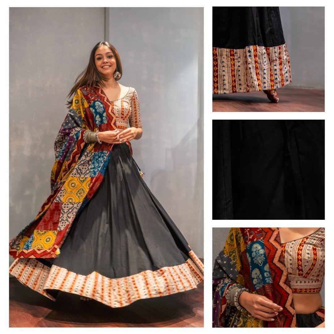 L-586 By Fashid Wholesale Indian Traditional Beautiful Stylish Designer Banarasi Silk Jacquard Embroidered Party Wear Rayon Print Lehengas At Wholesale Price