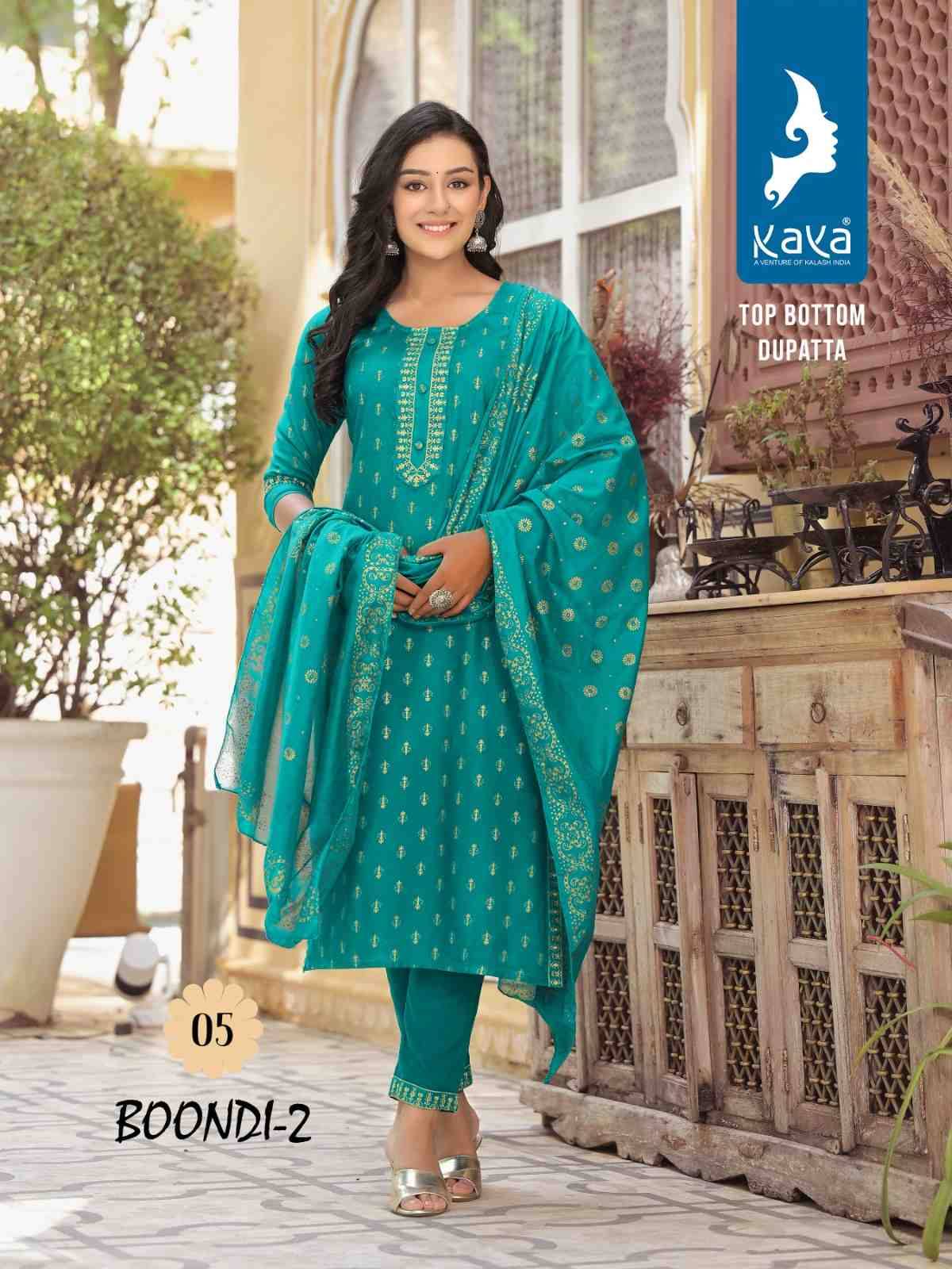 Boondi Vol-2 By Kaya 01 To 08 Series Festive Suits Collection Beautiful Stylish Fancy Colorful Party Wear & Occasional Wear Rayon Print Dresses At Wholesale Price