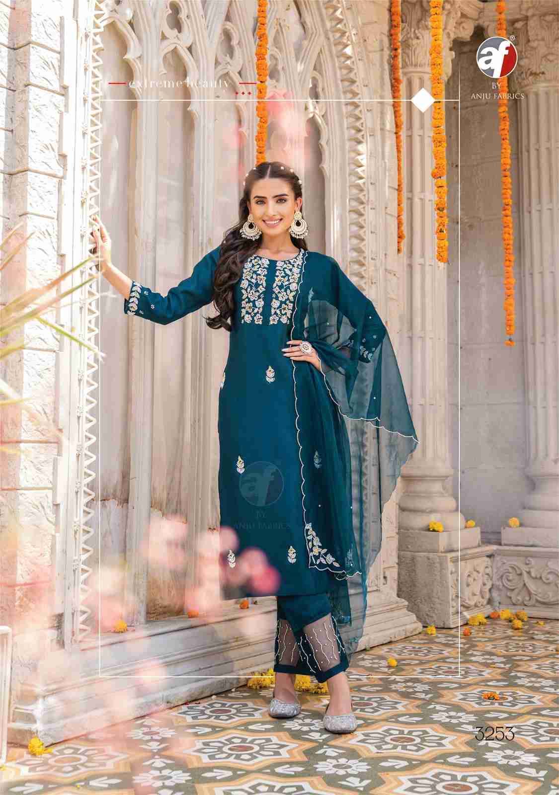 Mayra Vol-3 By Anju Fabrics 3251 To 3256 Series Festive Suits Collection Beautiful Stylish Fancy Colorful Party Wear & Occasional Wear Viscose Modal Dresses At Wholesale Price