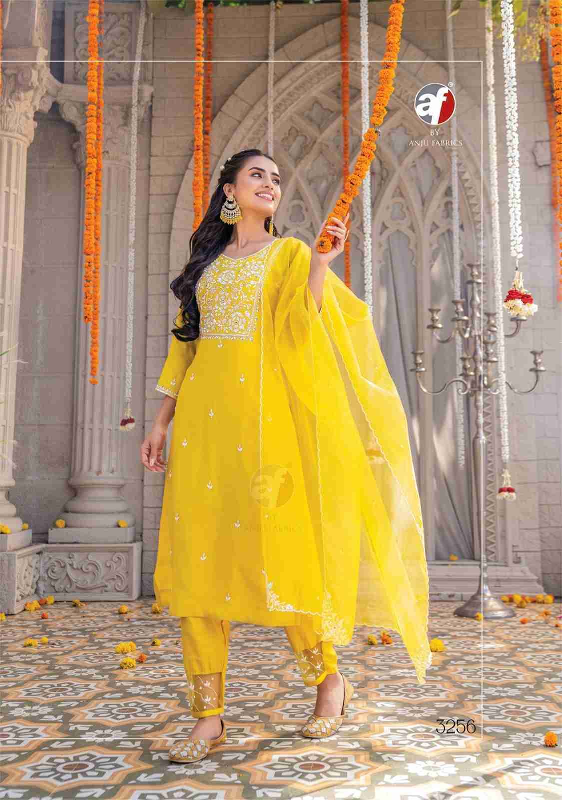 Mayra Vol-3 By Anju Fabrics 3251 To 3256 Series Festive Suits Collection Beautiful Stylish Fancy Colorful Party Wear & Occasional Wear Viscose Modal Dresses At Wholesale Price