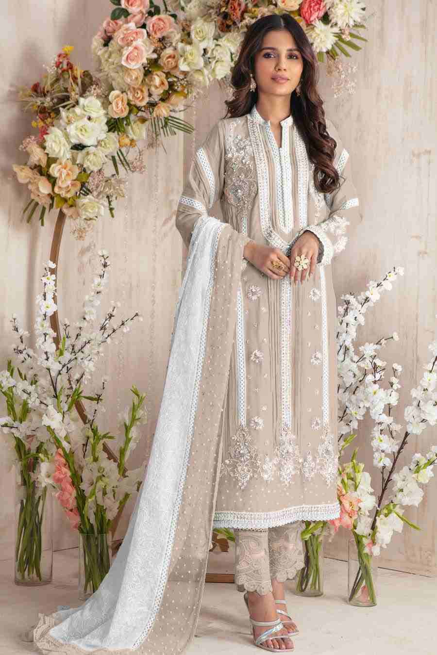 Kalam 1120 Colours By Kalam Creation 1120-A To 1120-B Series Beautiful Pakistani Suits Colorful Stylish Fancy Casual Wear & Ethnic Wear Faux Georgette Embroidered Dresses At Wholesale Price