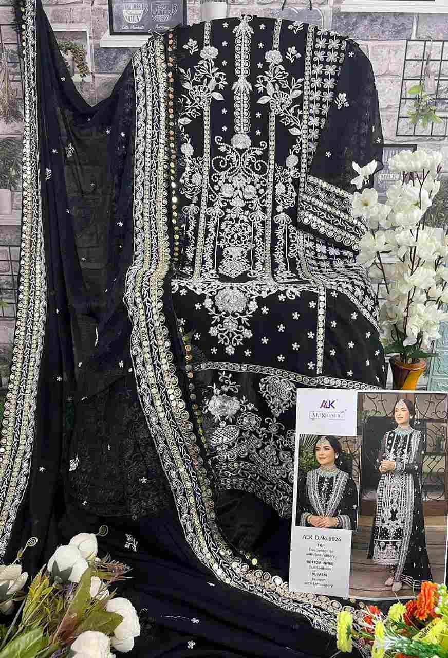Al Khushbu Hit Design 5026 By Al Khushbu Beautiful Pakistani Suits Stylish Fancy Colorful Party Wear & Occasional Wear Faux Georgett Embroidered Dresses At Wholesale Price