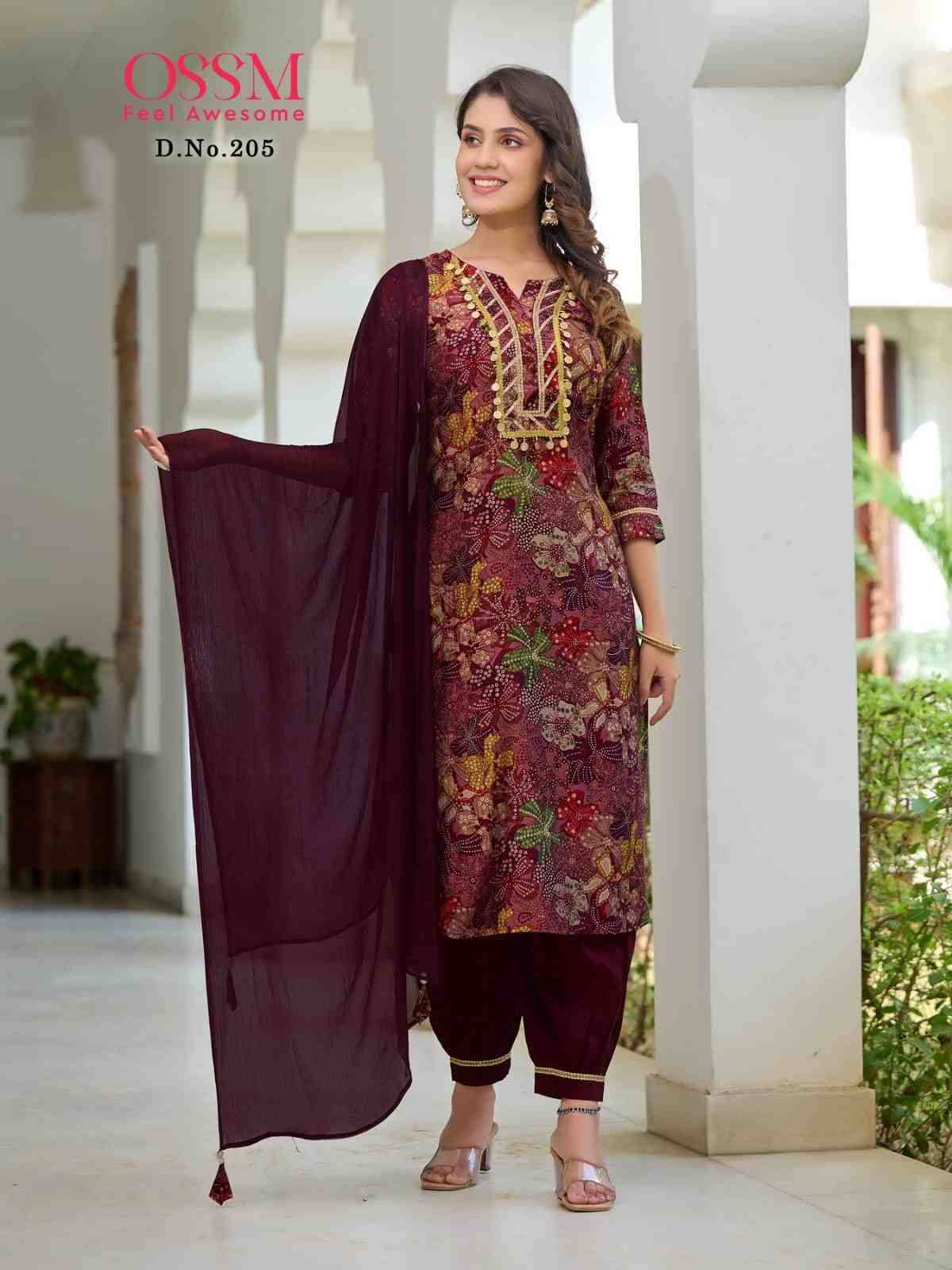Afghani Vol-2 By Ossm 201 To 206 Series Beautiful Festive Suits Colorful Stylish Fancy Casual Wear & Ethnic Wear Chanderi Foil  Dresses At Wholesale Price