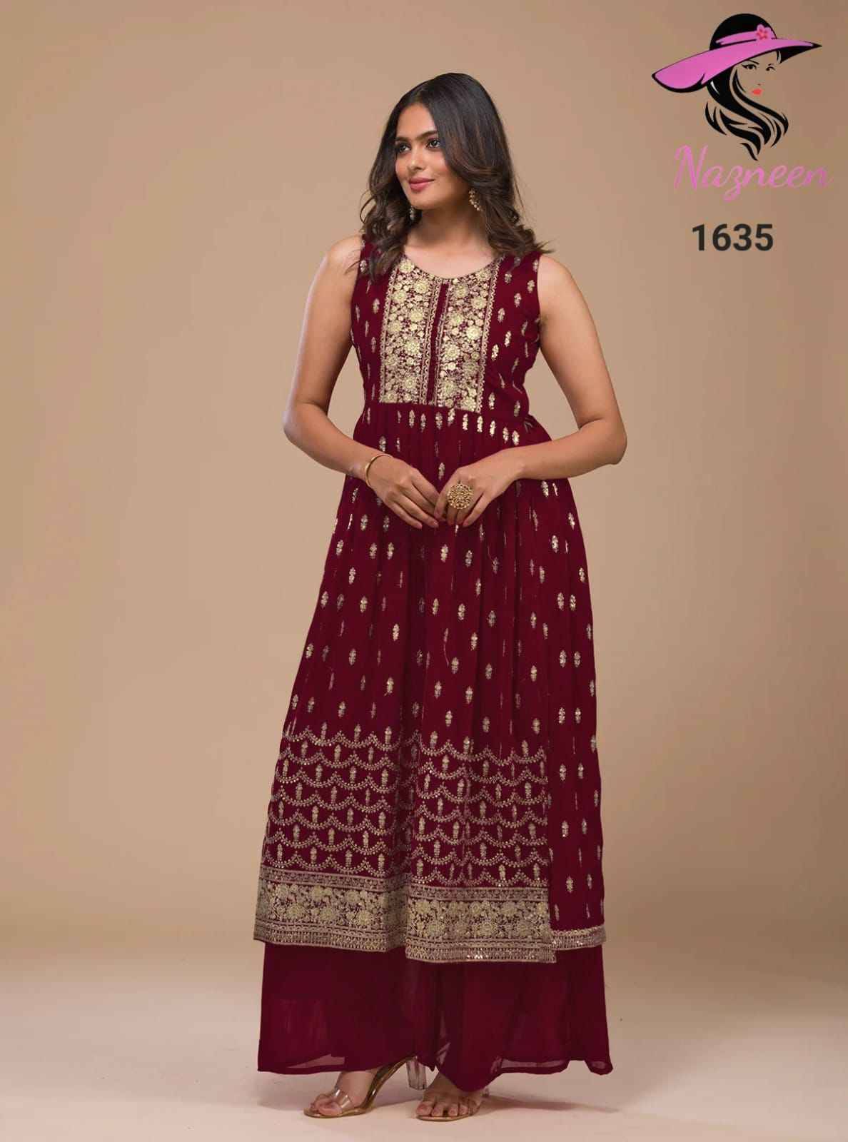 Paradise By Nazneen 1634 To 1638 Series Beautiful Festive Suits Colorful Stylish Fancy Casual Wear & Ethnic Wear Heavy Georgette Dresses At Wholesale Price
