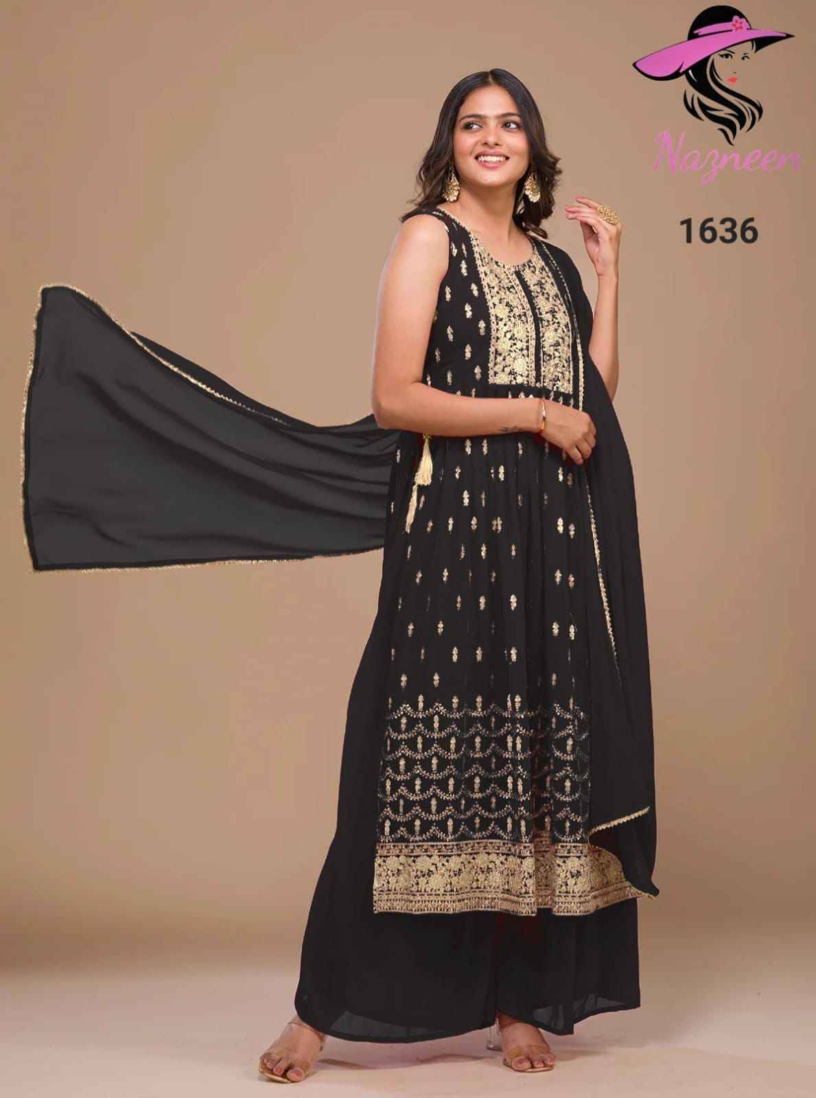 Paradise By Nazneen 1634 To 1638 Series Beautiful Festive Suits Colorful Stylish Fancy Casual Wear & Ethnic Wear Heavy Georgette Dresses At Wholesale Price