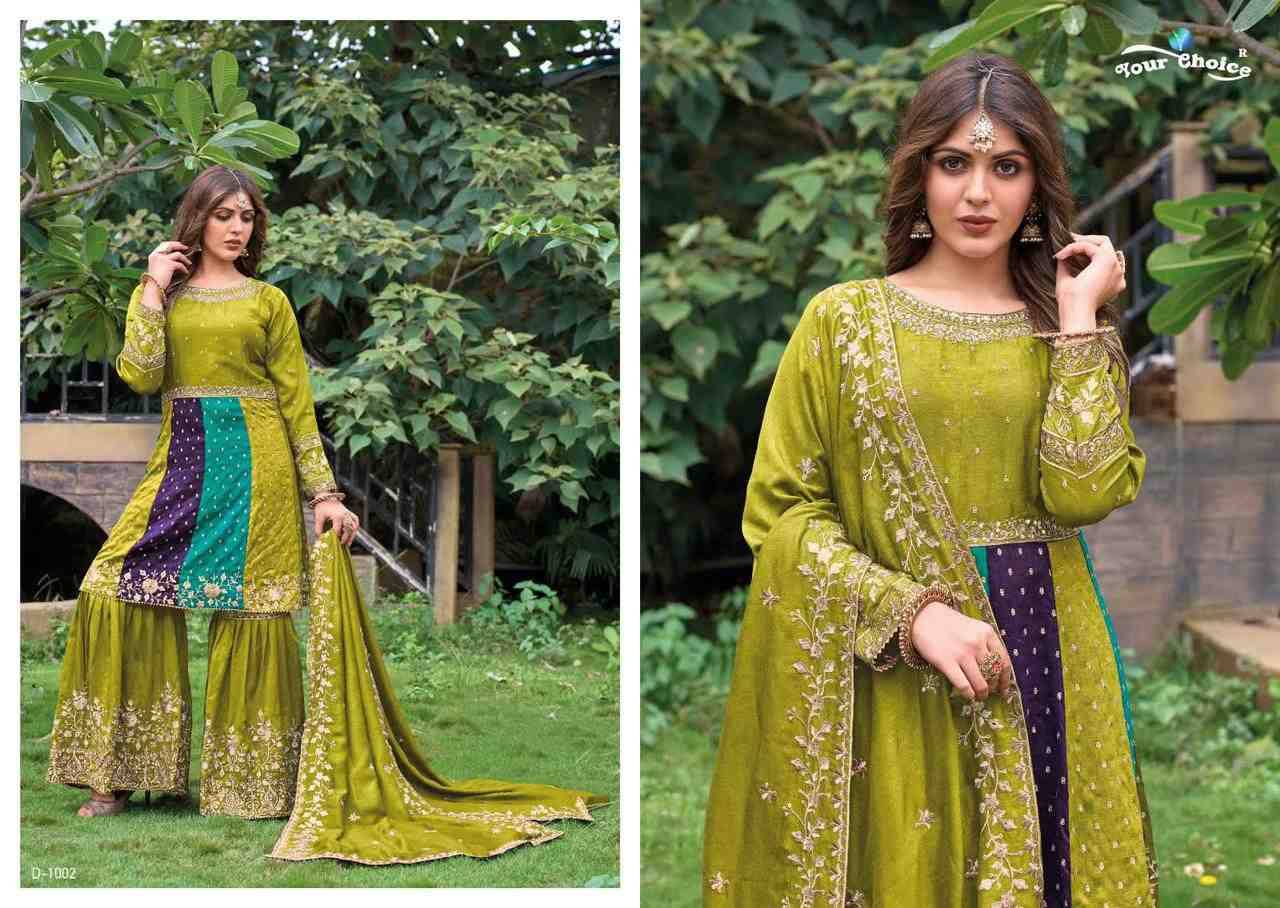 Zolla By Your Choice 1001 To 1003 Series Beautiful Sharara Suits Colorful Stylish Fancy Casual Wear & Ethnic Wear Premium Silk Dresses At Wholesale Price
