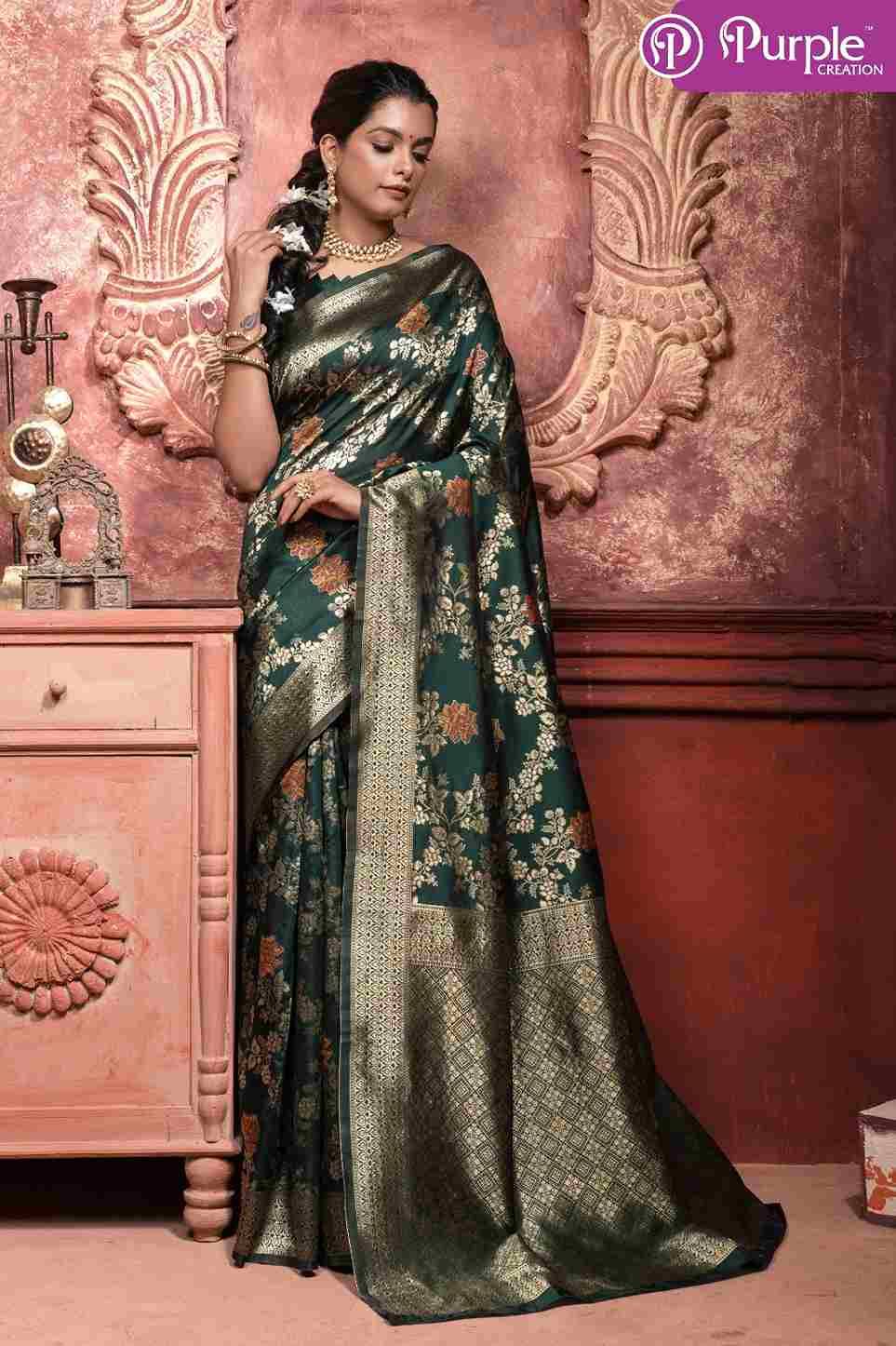Zari Vol-4 By Purple Creation 01 To 04 Series Indian Traditional Wear Collection Beautiful Stylish Fancy Colorful Party Wear & Occasional Wear Banarasi Silk Sarees At Wholesale Price