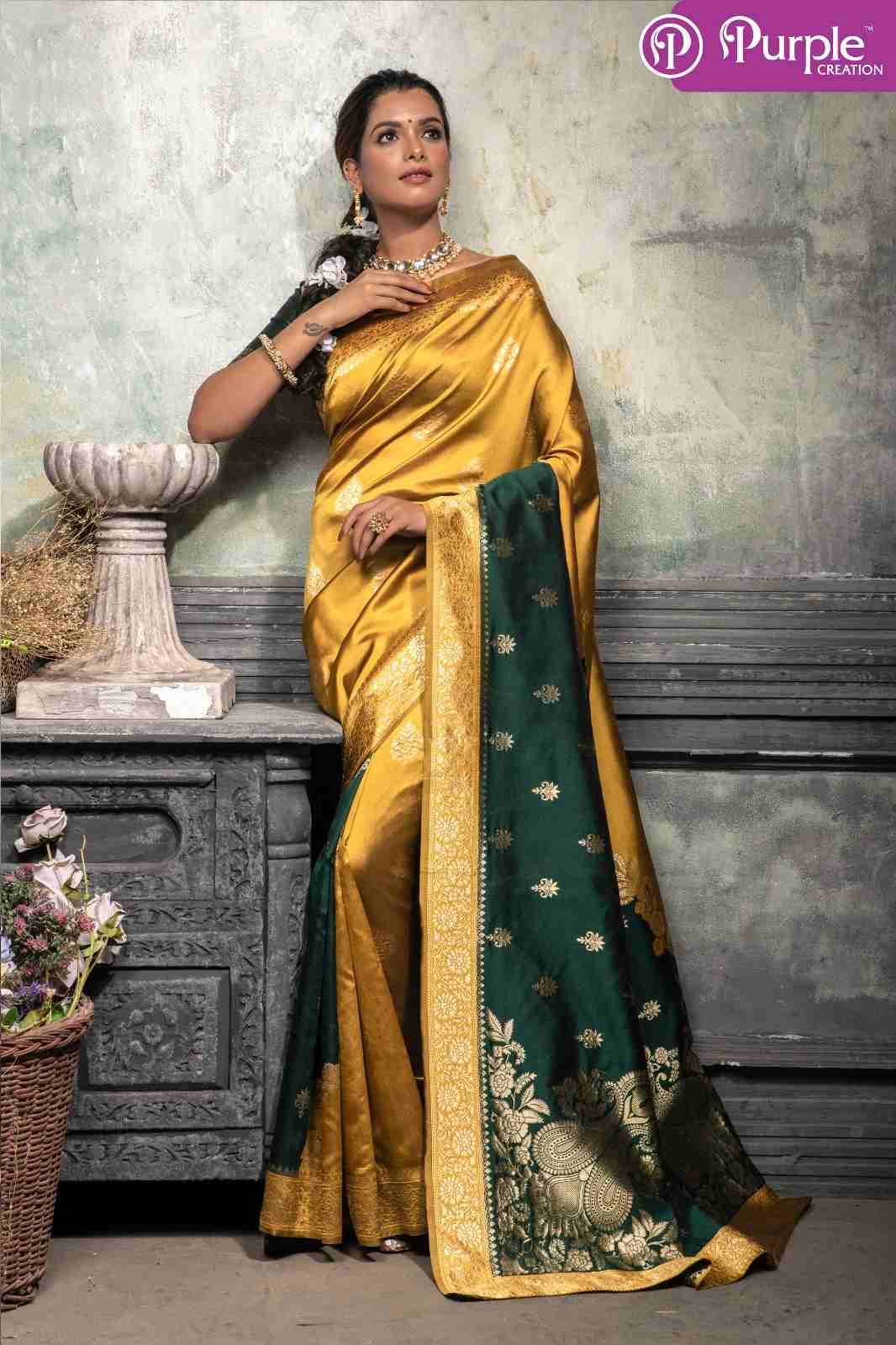 Zari Vol-5 By Purple Creation 01 To 04 Series Indian Traditional Wear Collection Beautiful Stylish Fancy Colorful Party Wear & Occasional Wear Banarasi Silk Sarees At Wholesale Price