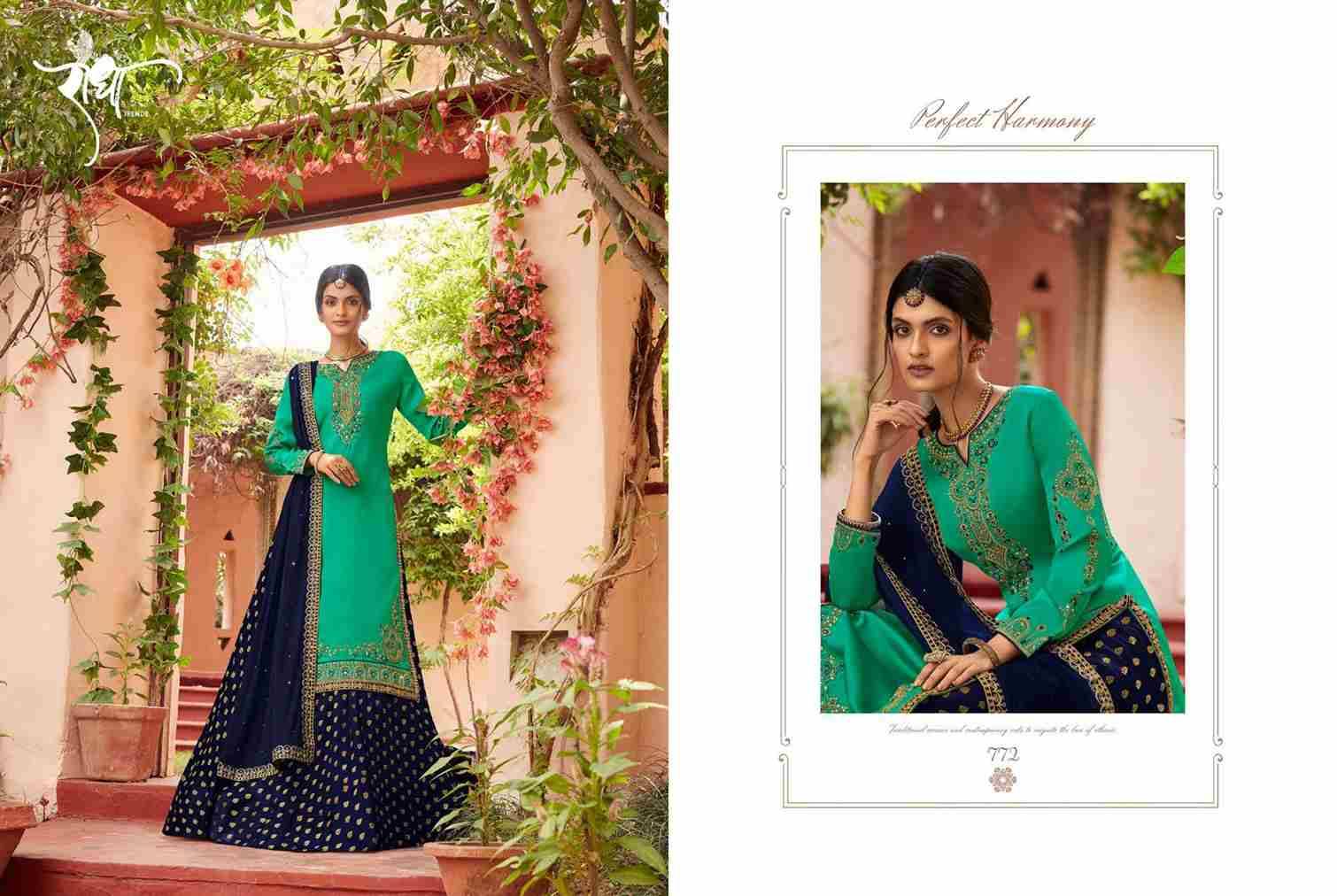 Sardarni Vol-2 By Radha Trendz 771 To 775 Series Beautiful Stylish Festive Suits Fancy Colorful Casual Wear & Ethnic Wear & Ready To Wear Georgette Satin Dresses At Wholesale Price