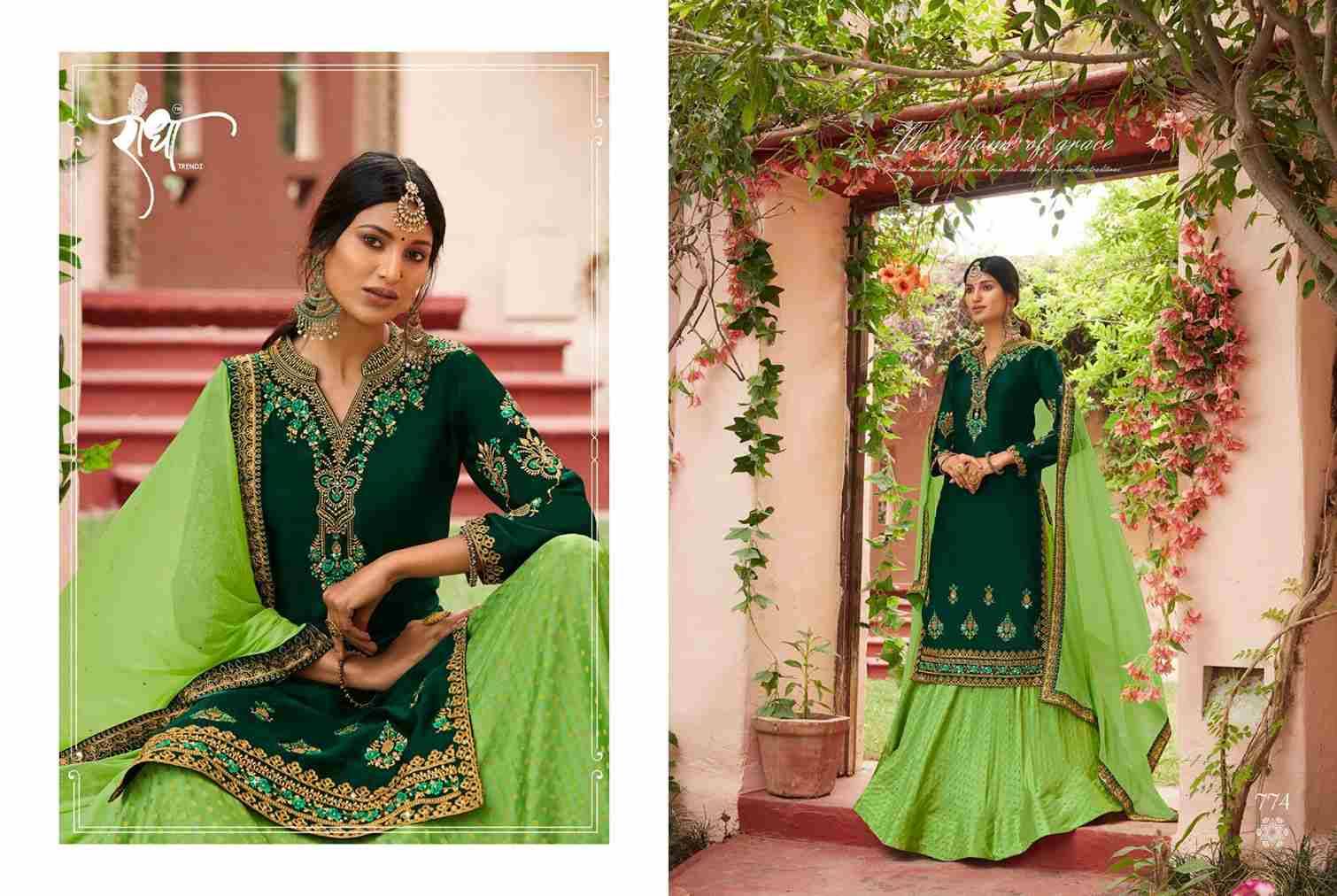 Sardarni Vol-2 By Radha Trendz 771 To 775 Series Beautiful Stylish Festive Suits Fancy Colorful Casual Wear & Ethnic Wear & Ready To Wear Georgette Satin Dresses At Wholesale Price